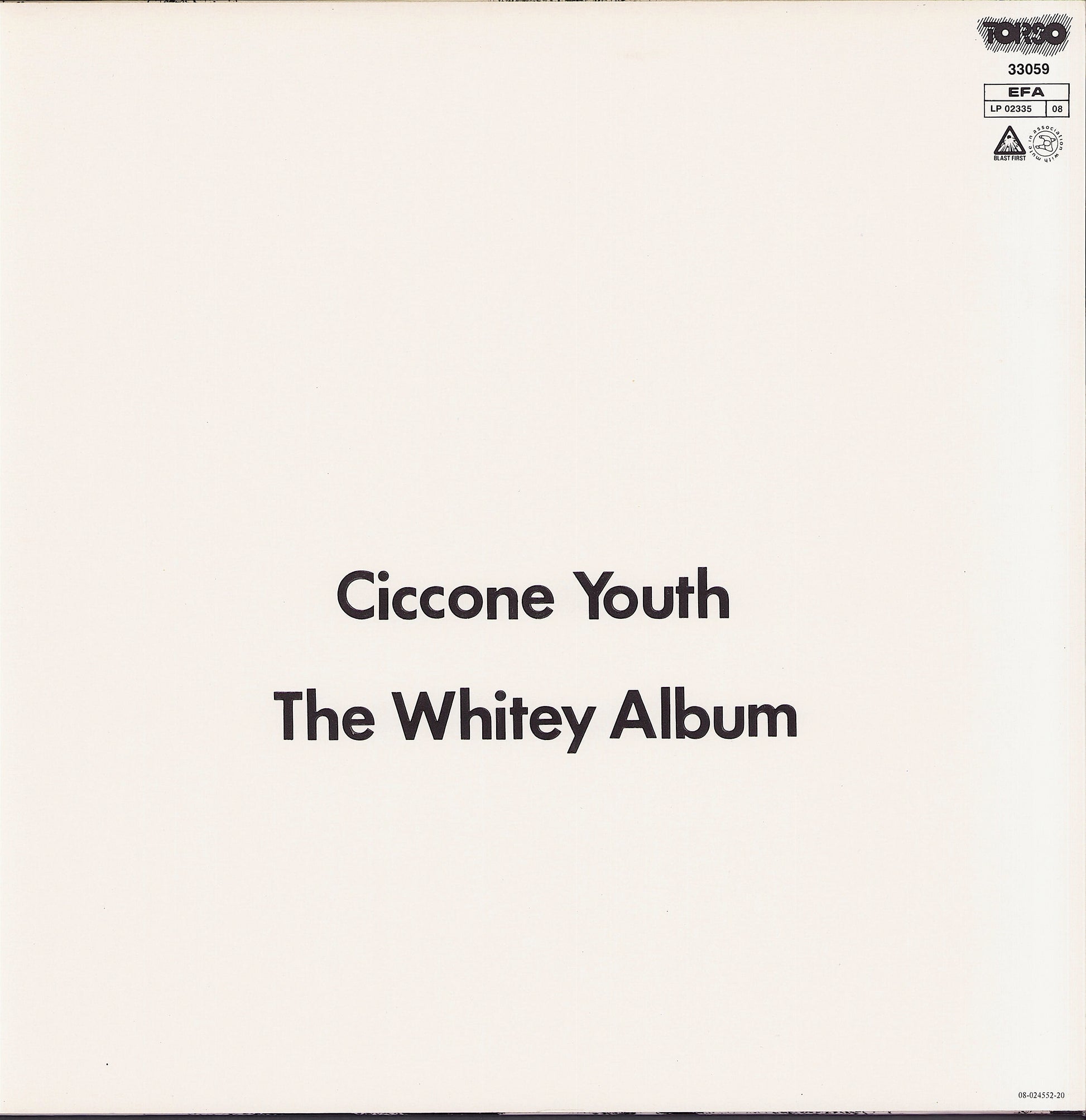 Ciccone Youth ‎- The Whitey Album Vinyl LP