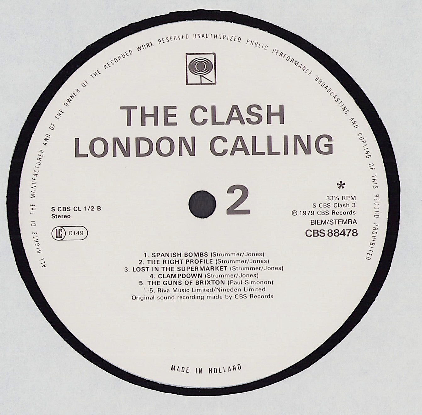 London Calling The deals Clash 1979 OG vinyl EU holland press record