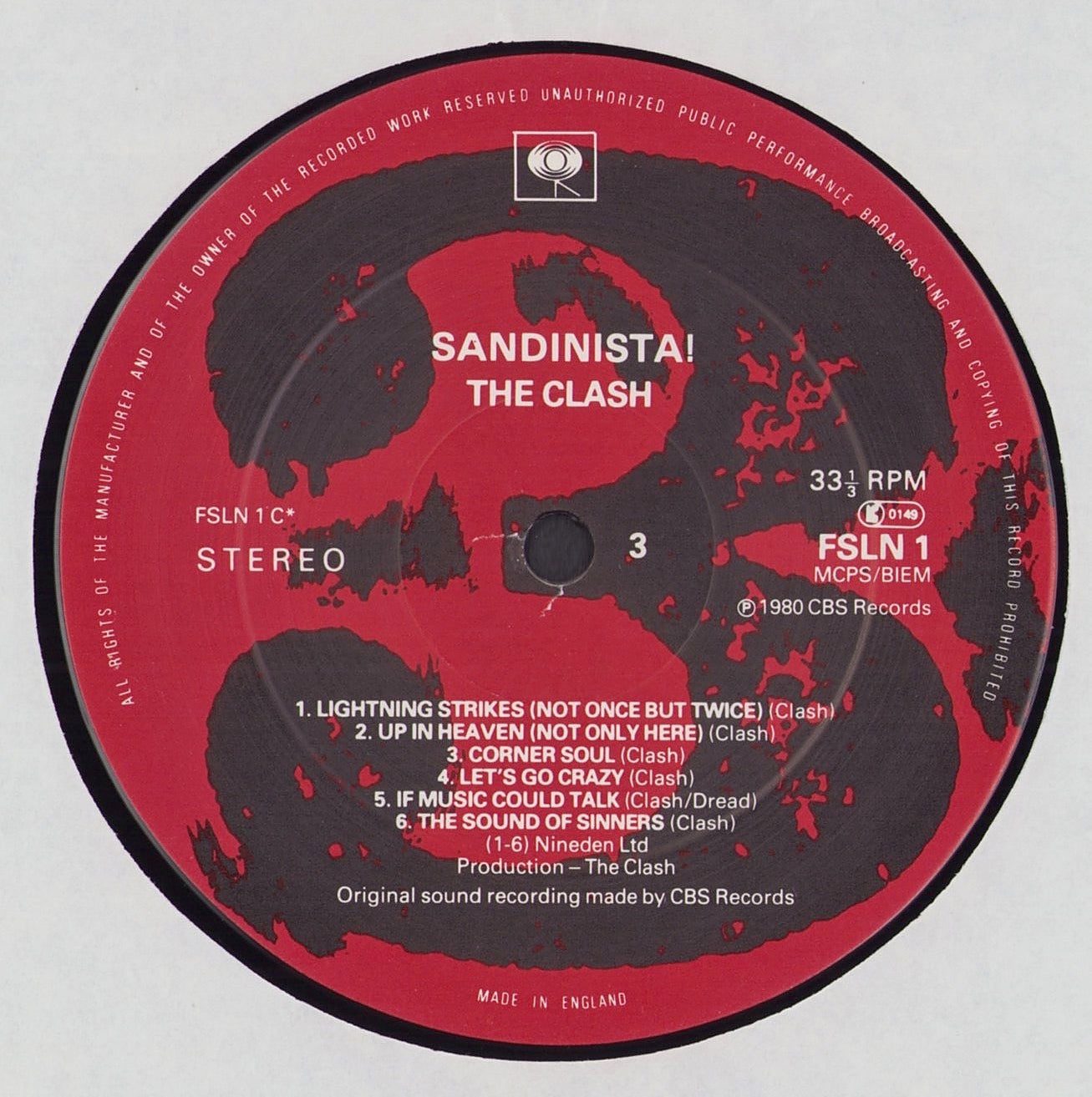The Clash ‎- Sandinista! Vinyl 3LP UK