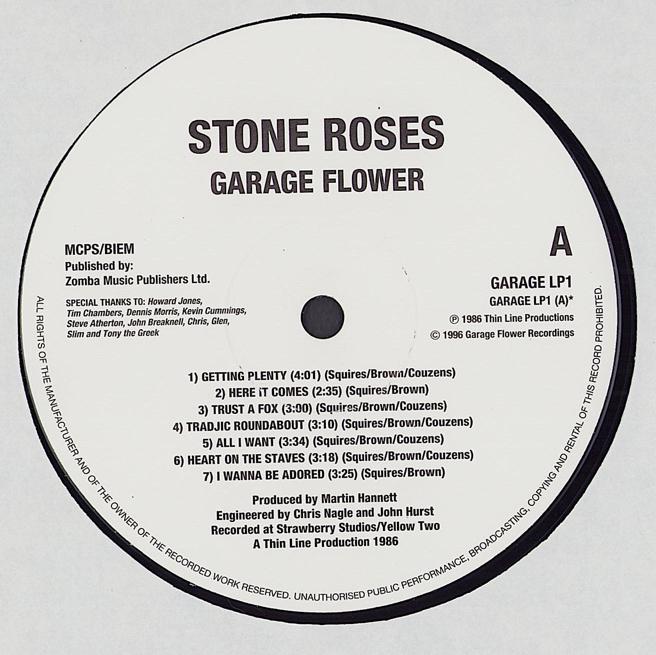 数量は多 THE STONE THE ROSES / - Garage FLOWER/THE Flower Garage 