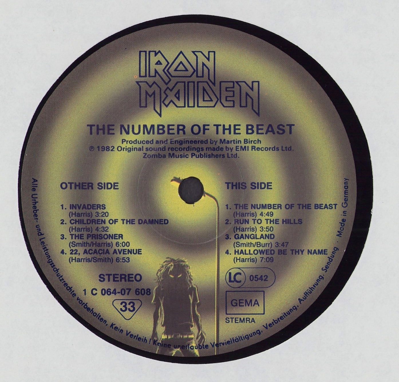 Iron Maiden ‎- The Number Of The Beast Vinyl LP
