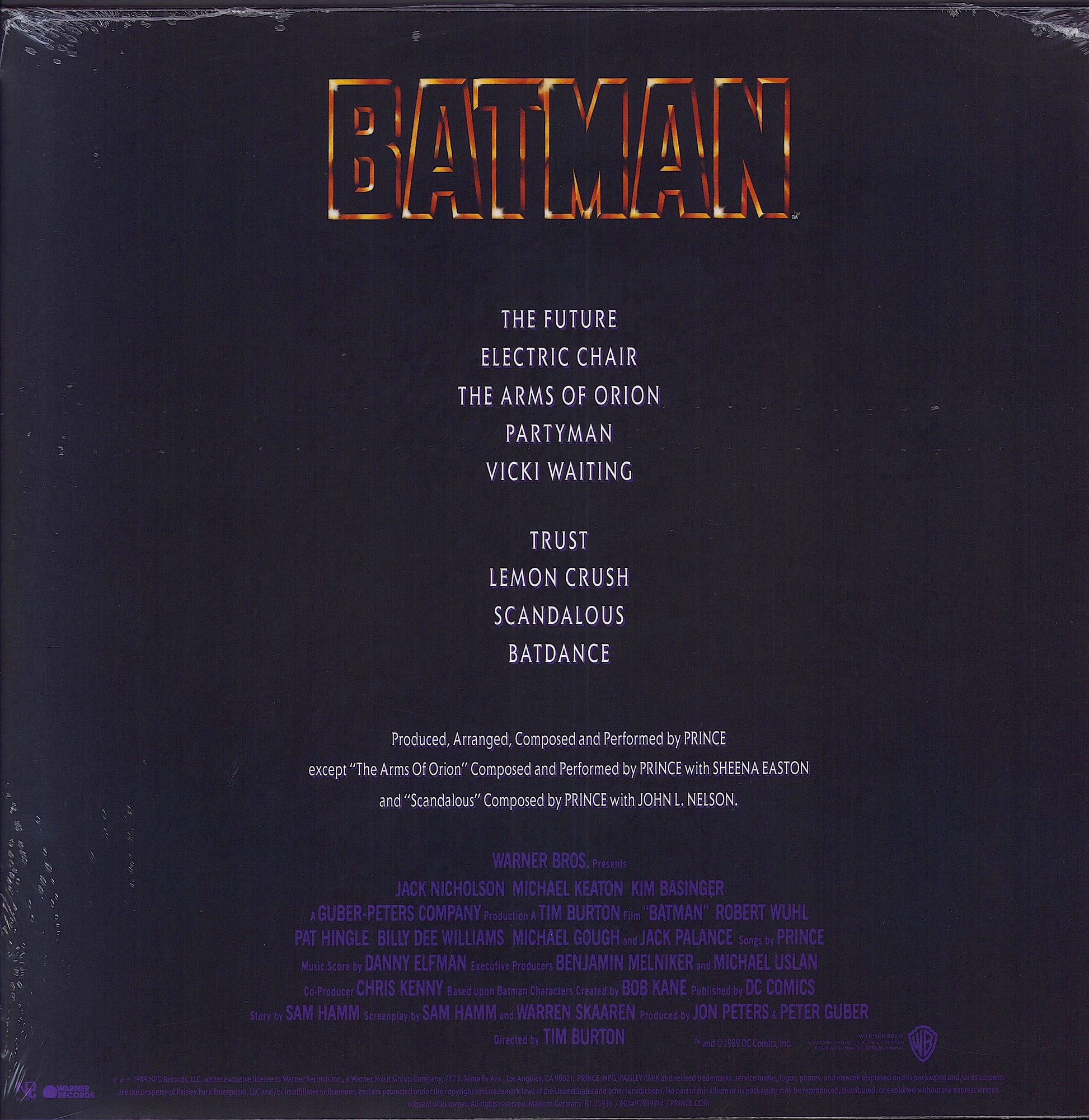 Prince - Batman Motion Picture Soundtrack Vinyl LP