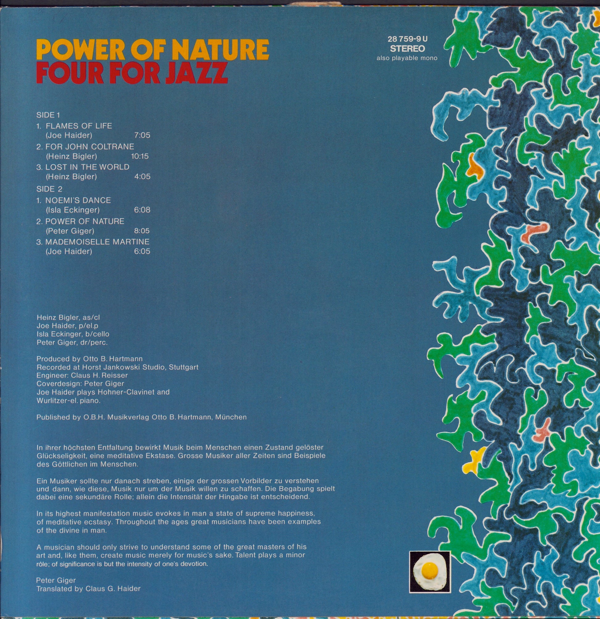 Four For Jazz ‎– Power Of Nature Vinyl LP