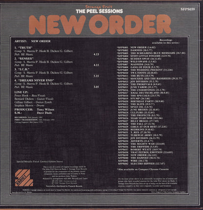 New Order – The Peel Sessions Vinyl 12" Limited Edition
