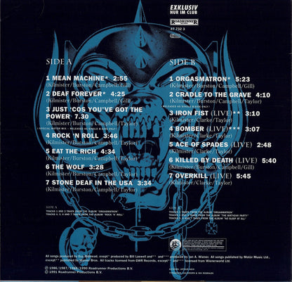 Motörhead ‎- The Best Of Vinyl LP Club Edition