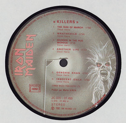 Iron Maiden ‎- Killers Vinyl LP FR