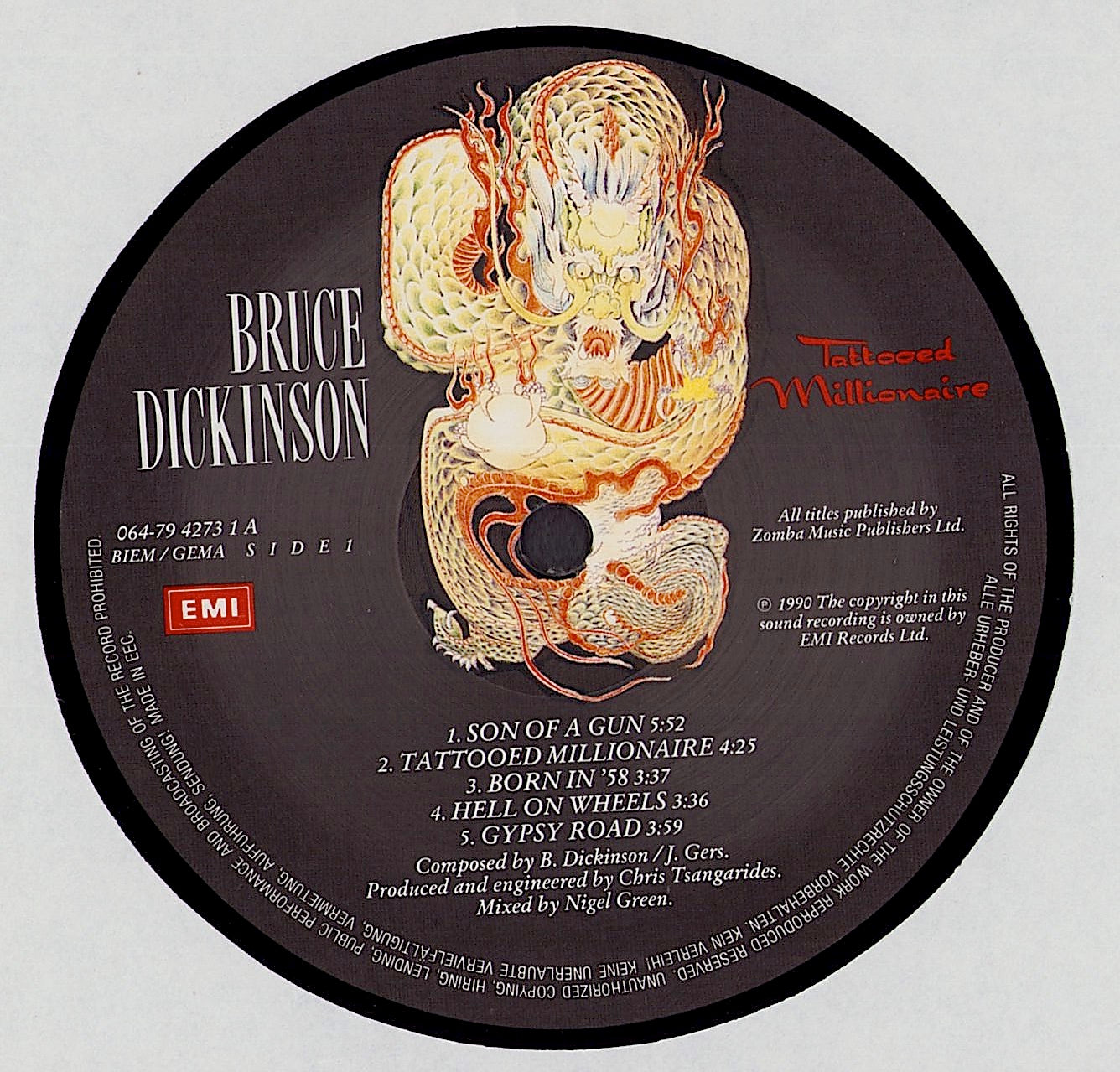 Bruce Dickinson - Tattooed Millionaire (Vinyl LP) EU