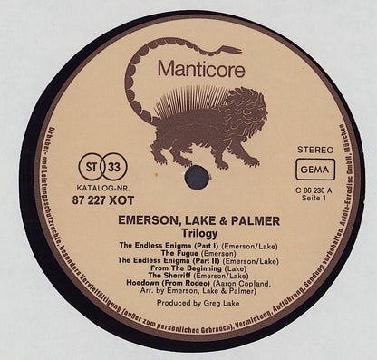 Emerson Lake & Palmer - Trilogy Vinyl LP DE