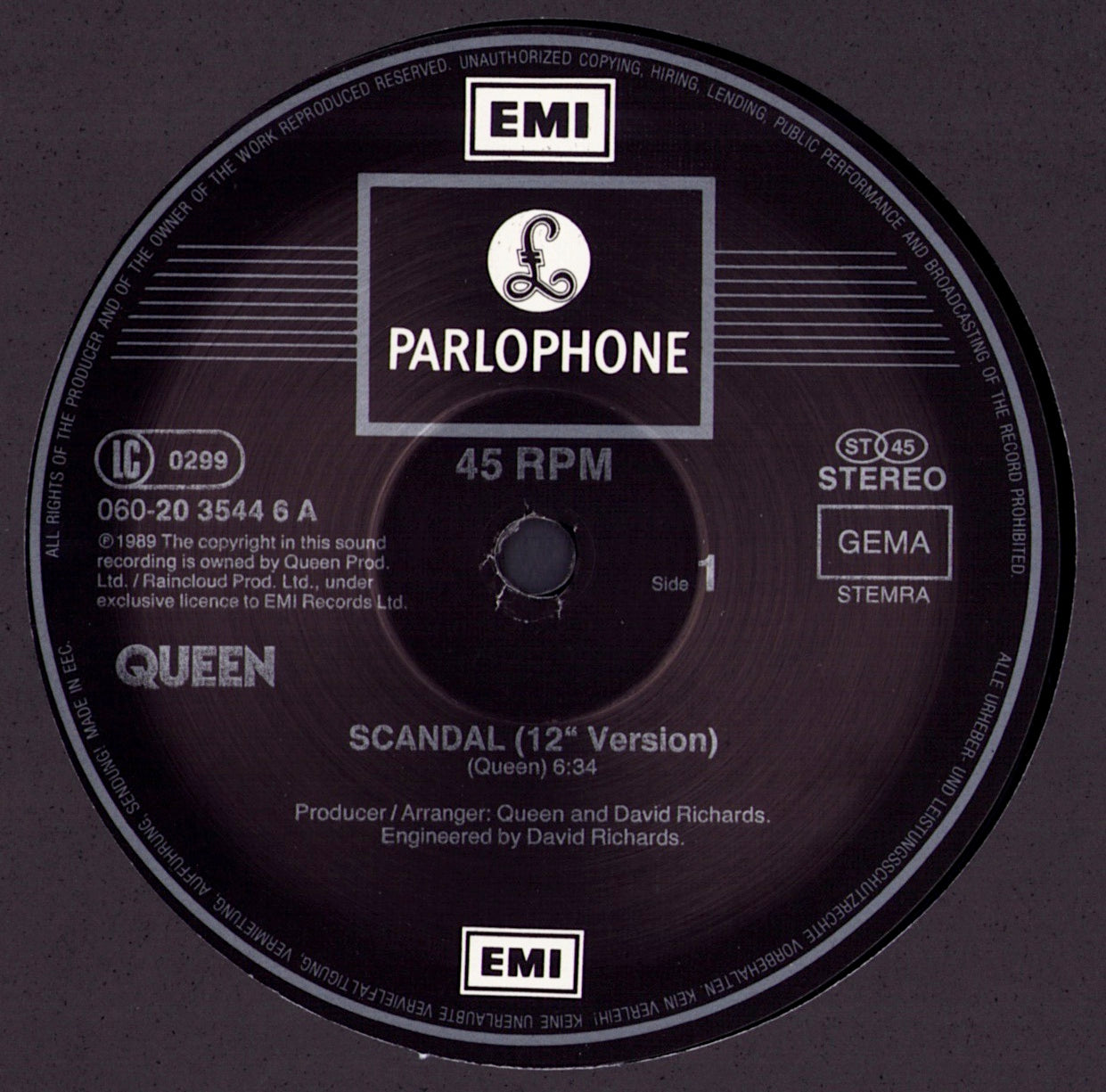 Queen – Scandal Vinyl 12"