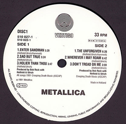 Metallica ‎- Metallica Vinyl 2LP