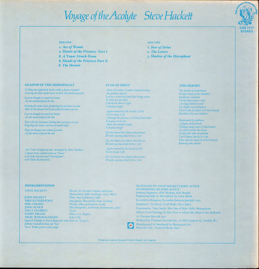 Steve Hackett – Voyage Of The Acolyte Vinyl LP Kopie Kopie