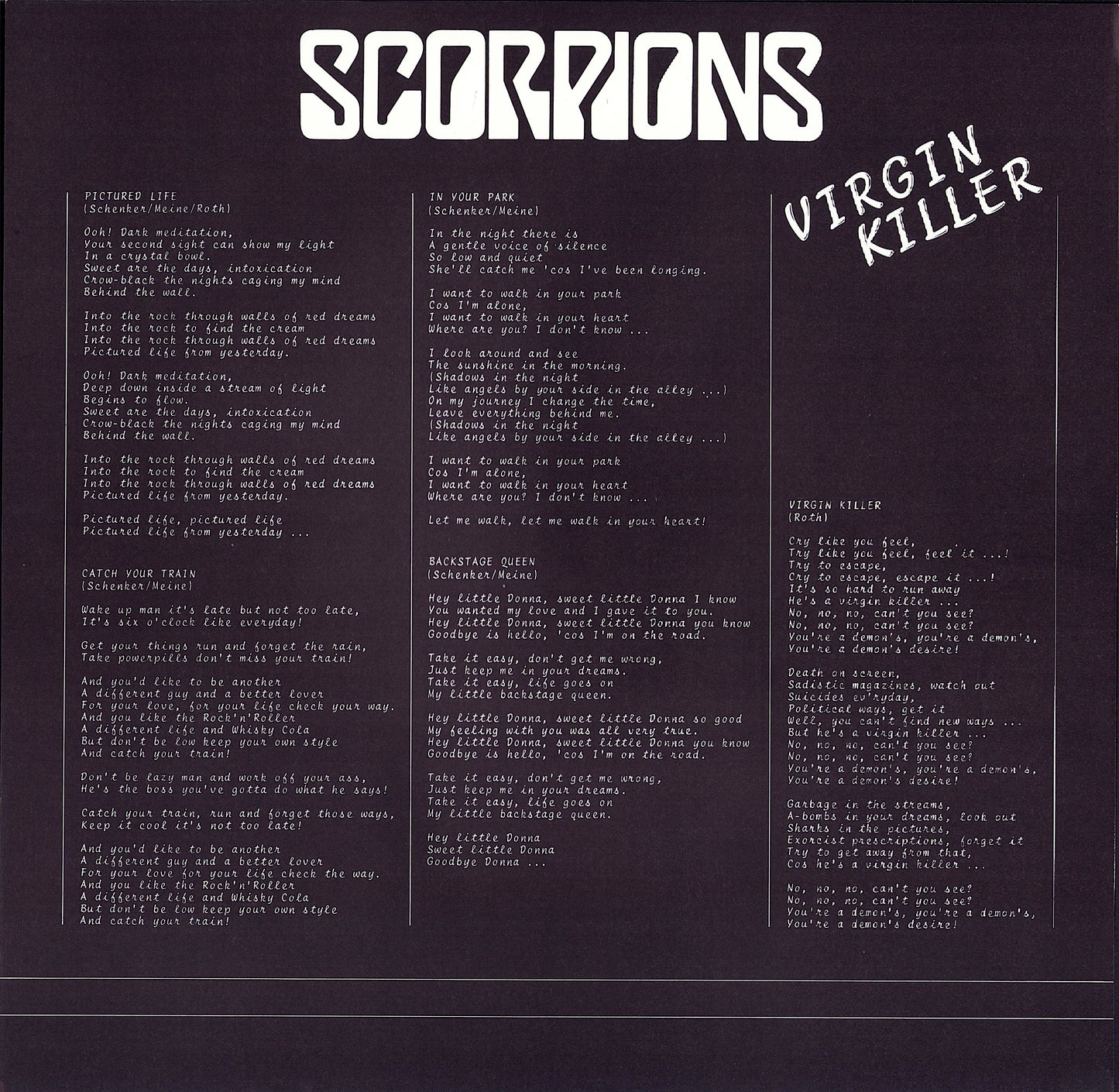 Scorpions ‎- Virgin Killer Vinyl LP