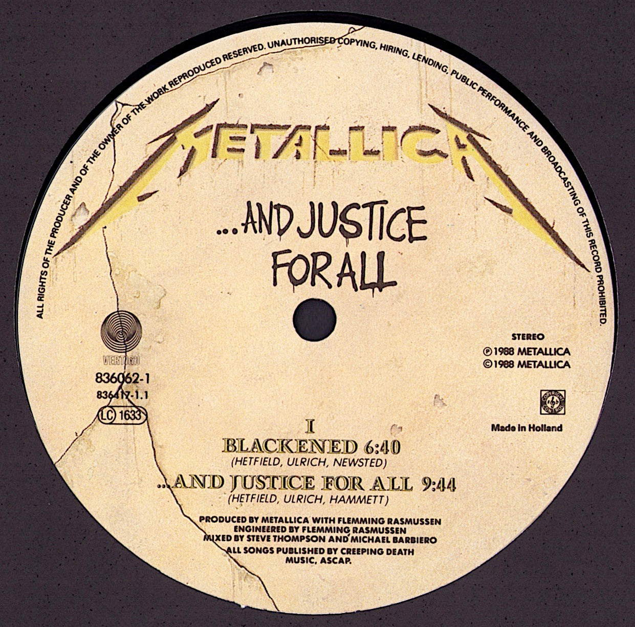 Metallica - ...And Justice For All Vinyl 2LP