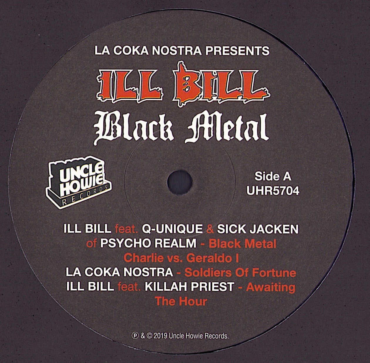 La Coka Nostra Presents Ill Bill – Black Metal Smoke Clear Vinyl 2LP + Clear 7" Single Limited Edition