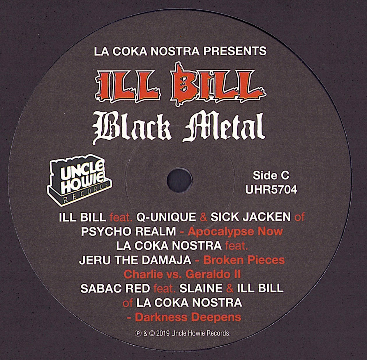 La Coka Nostra Presents Ill Bill – Black Metal Smoke Clear Vinyl 2LP + Clear 7" Single Limited Edition