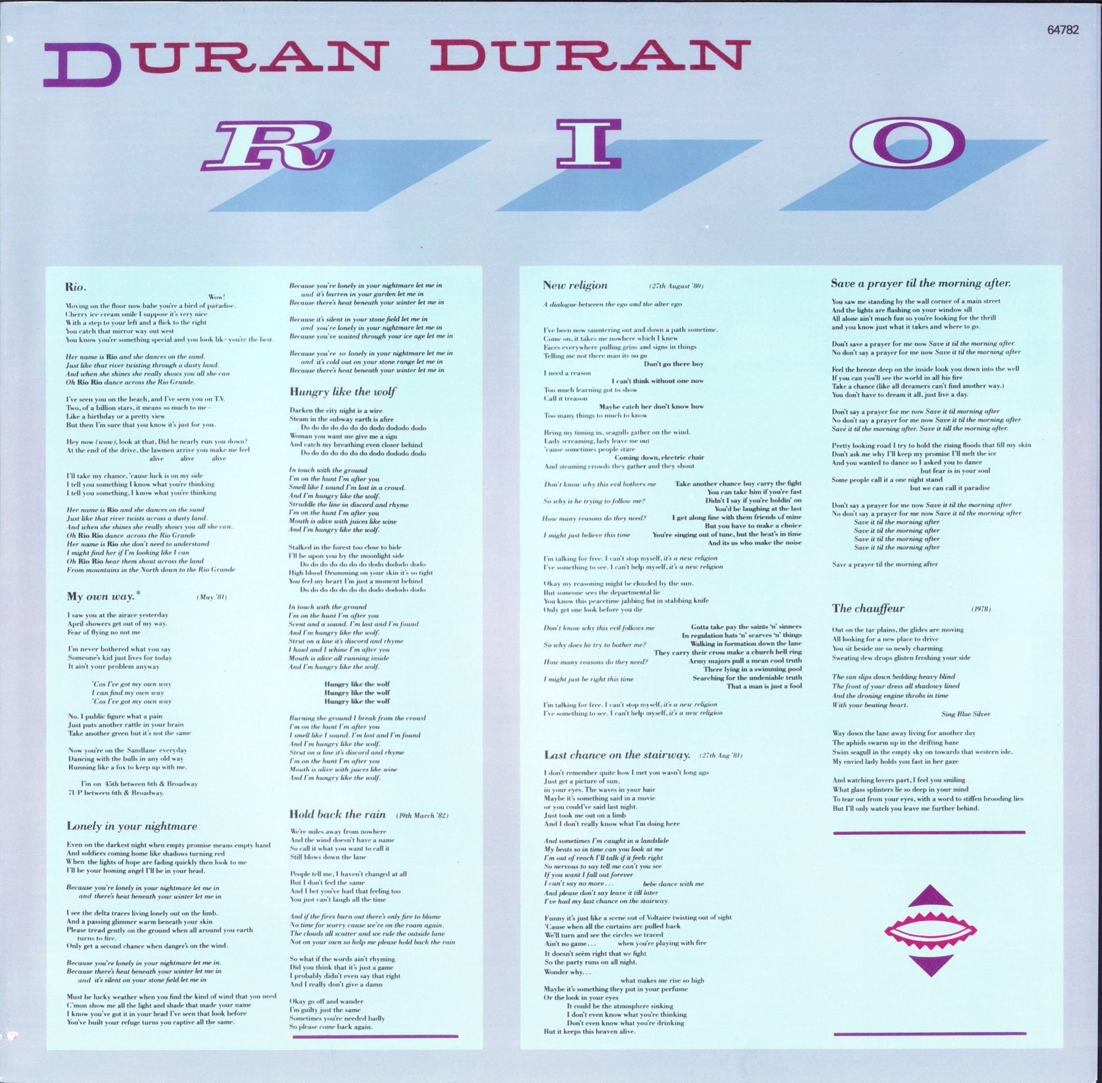 Duran Duran – Rio Vinyl LP