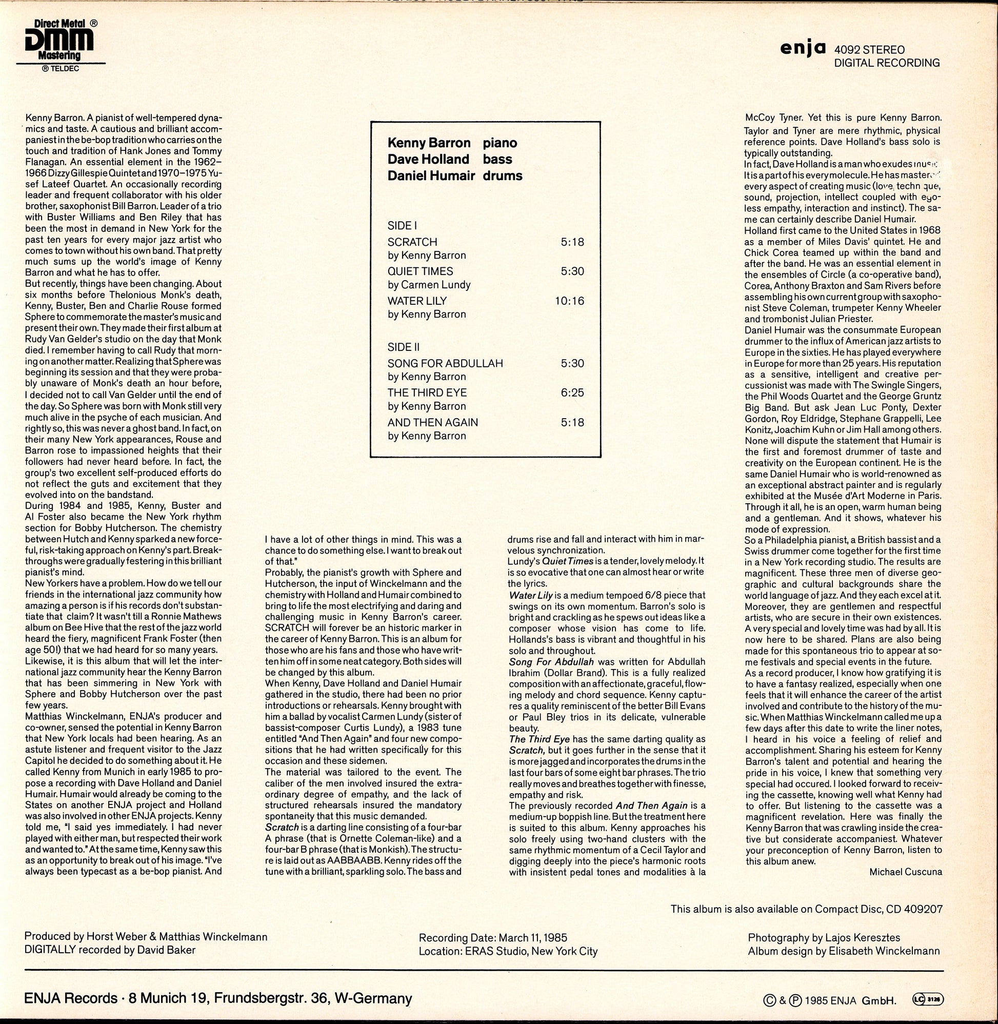 Kenny Barron – Scratch Vinyl LP