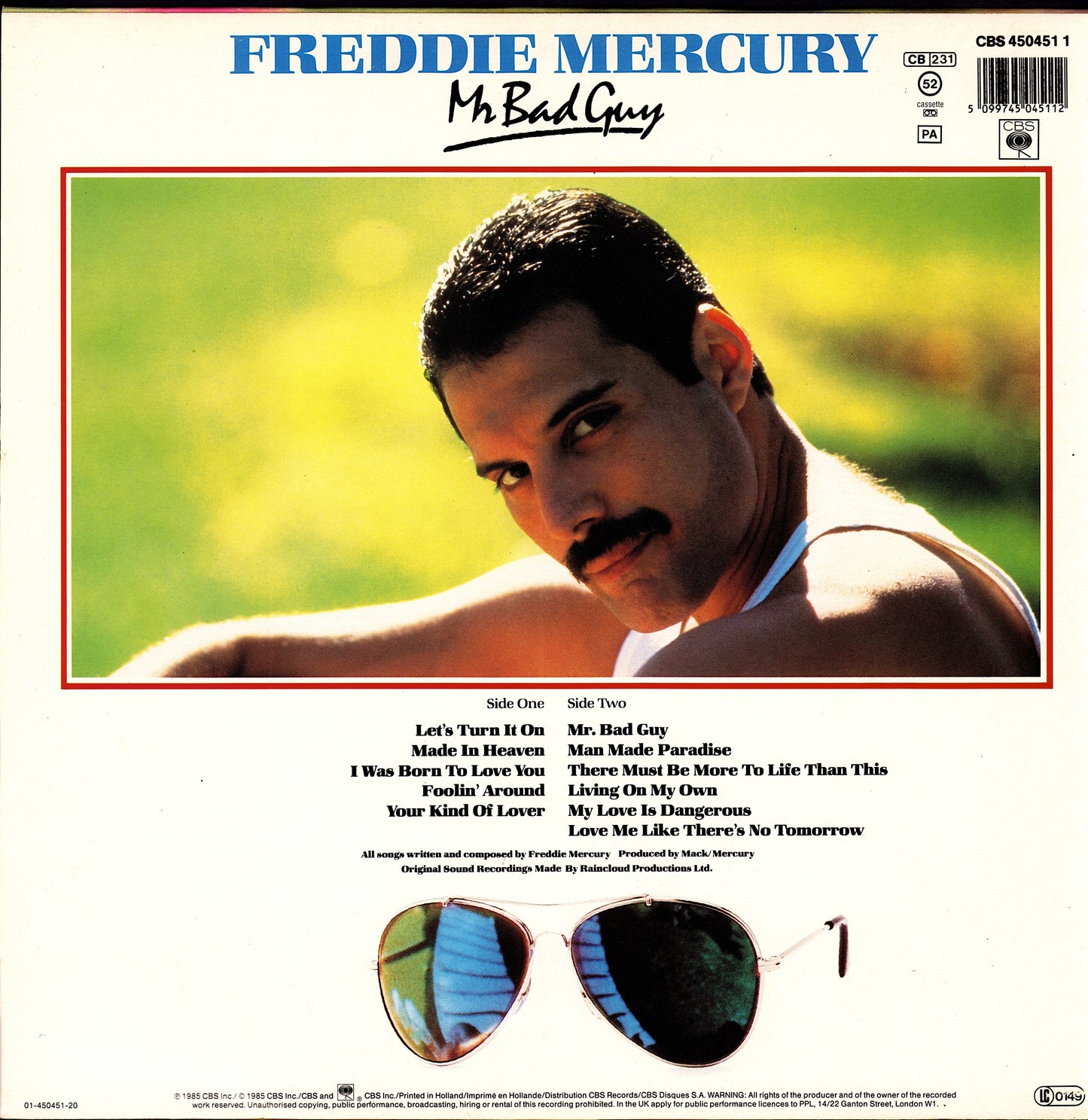 Freddie Mercury – Mr. Bad Guy Vinyl LP | EU Reissue | CBS Kopie
