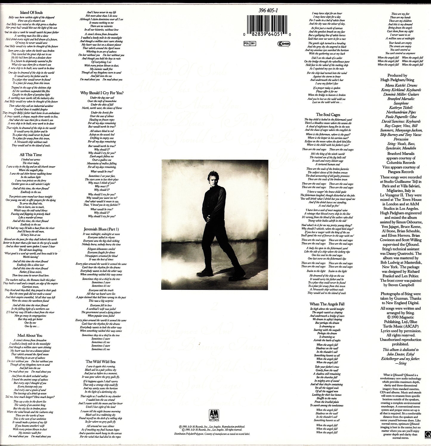 Sting - The Soul Cages Vinyl LP | EU Original | 1991 Kopie
