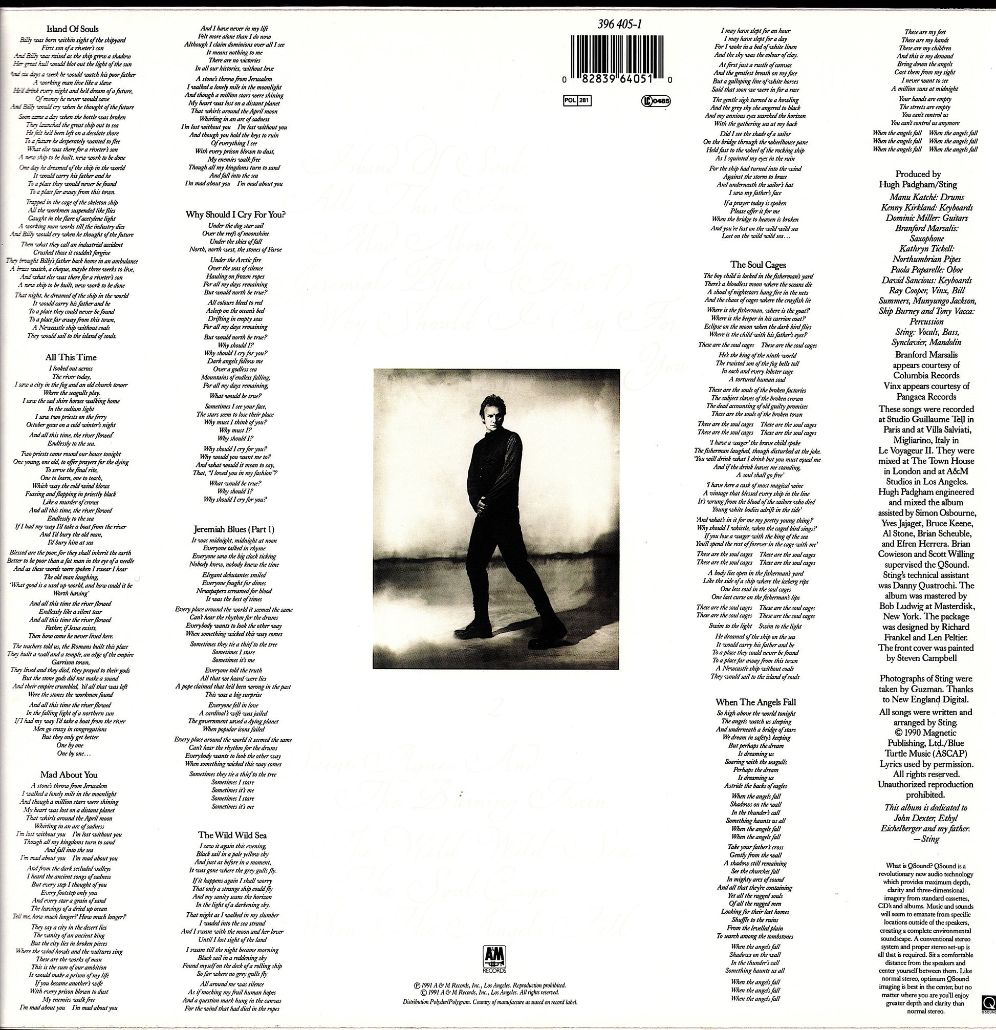 Sting - The Soul Cages Vinyl LP | EU Original | 1991 Kopie