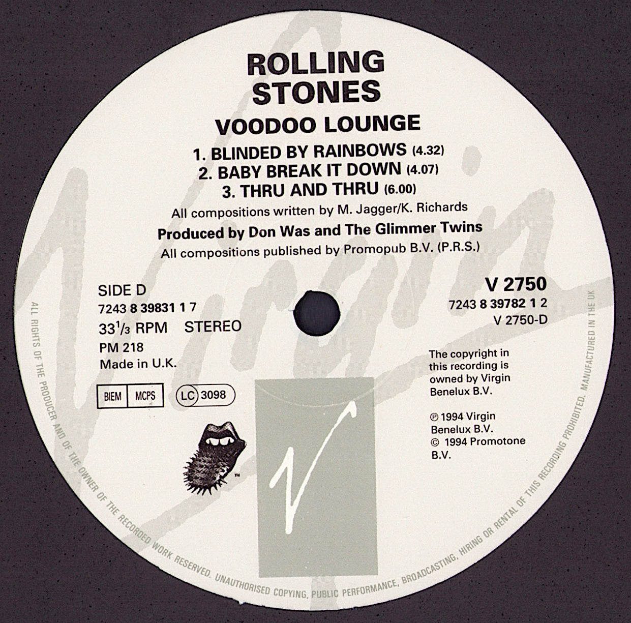 The Rolling Stones - Voodoo Lounge VInyl 2LP