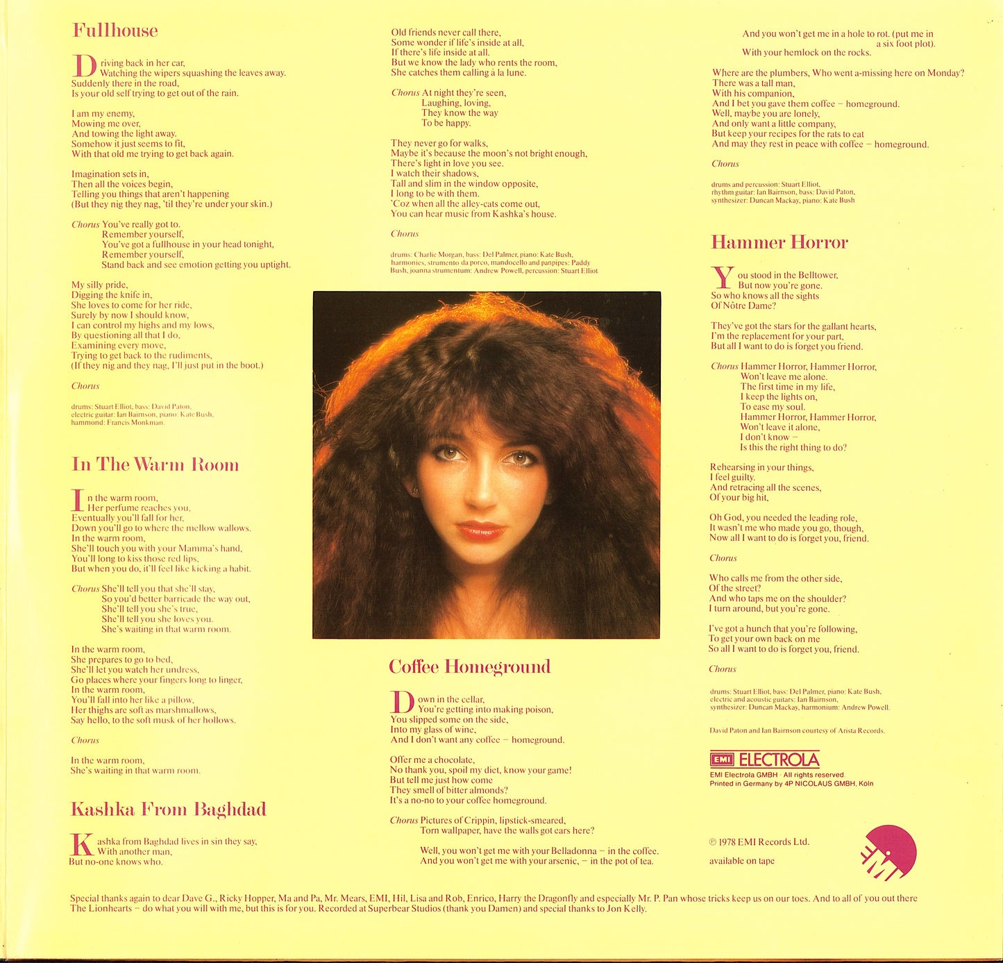 Kate Bush - Lionheart Vinyl LP