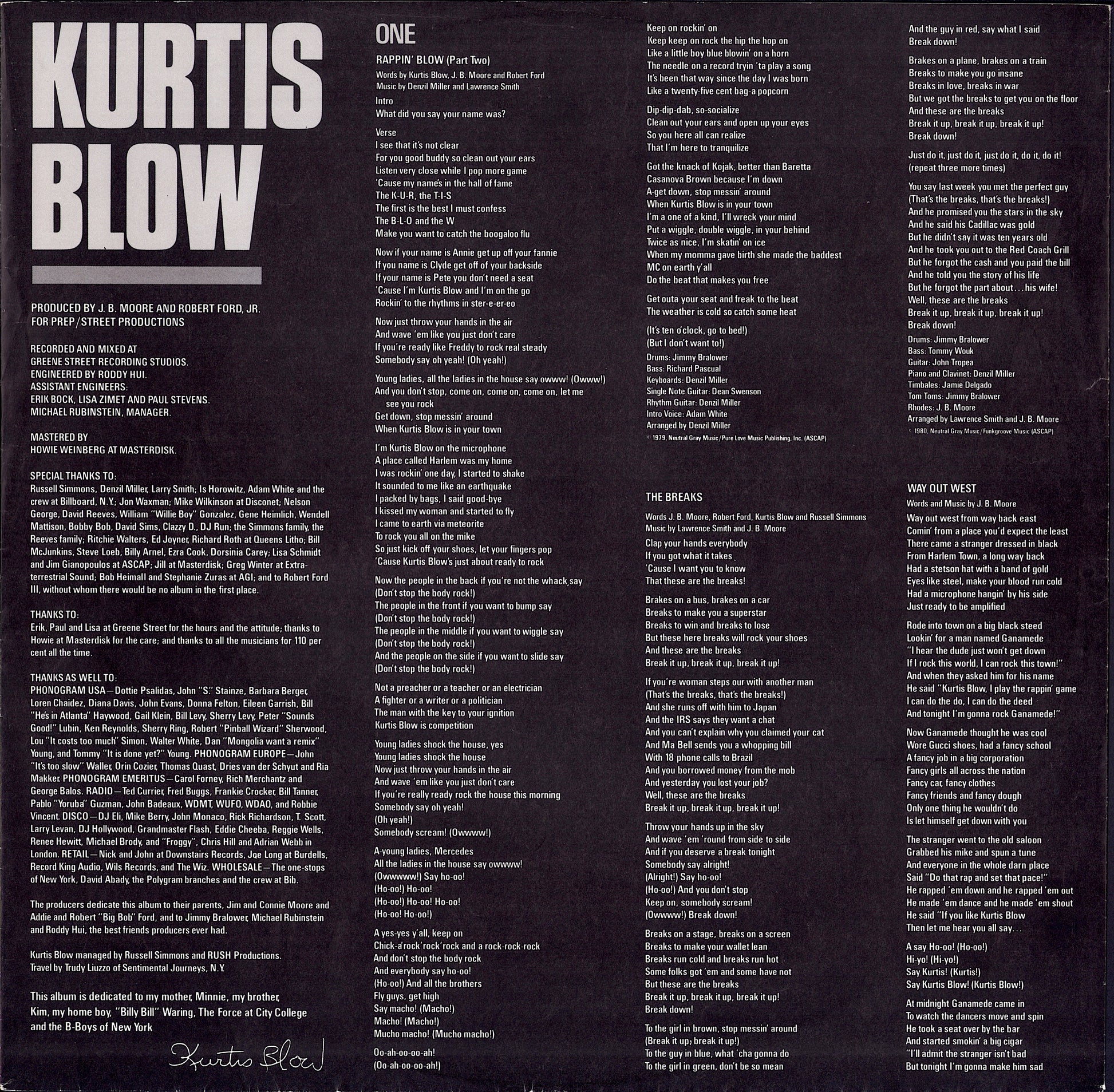 Kurtis Blow – Kurtis Blow Vinyl LP