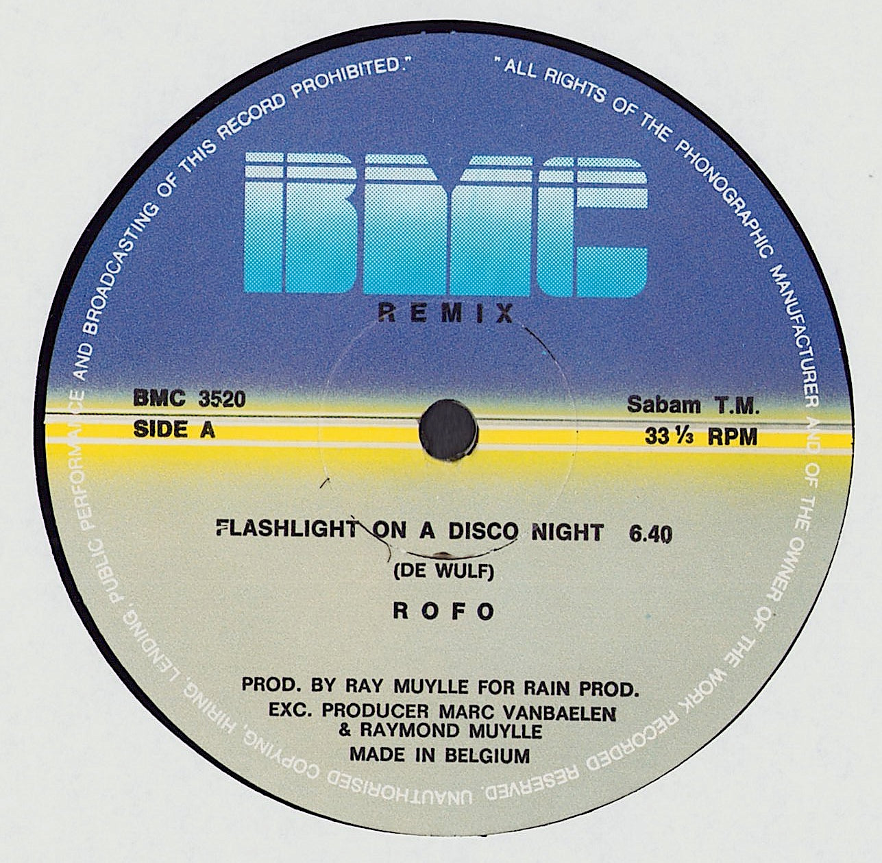 Rofo ‎- Flashlight On A Disconight Remix Vinyl 12"