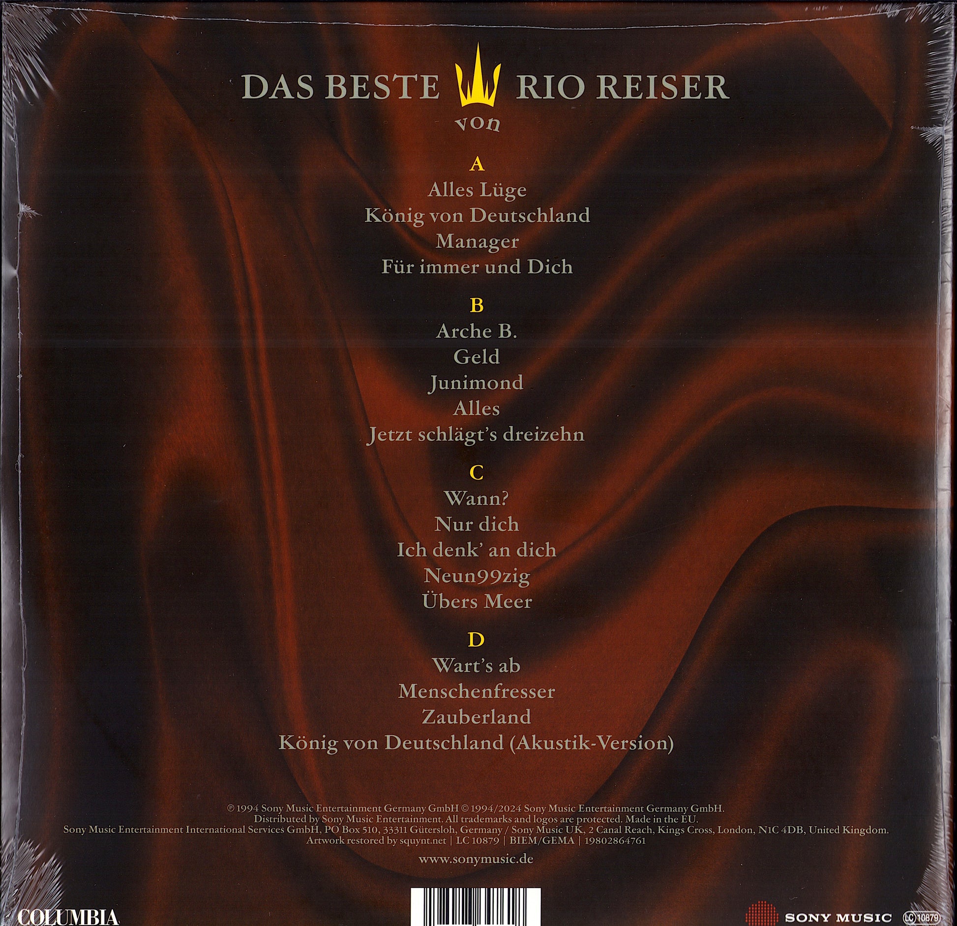 Rio Reiser: König von Deutschland - Das Beste von Rio Reiser Vinyl 2LP