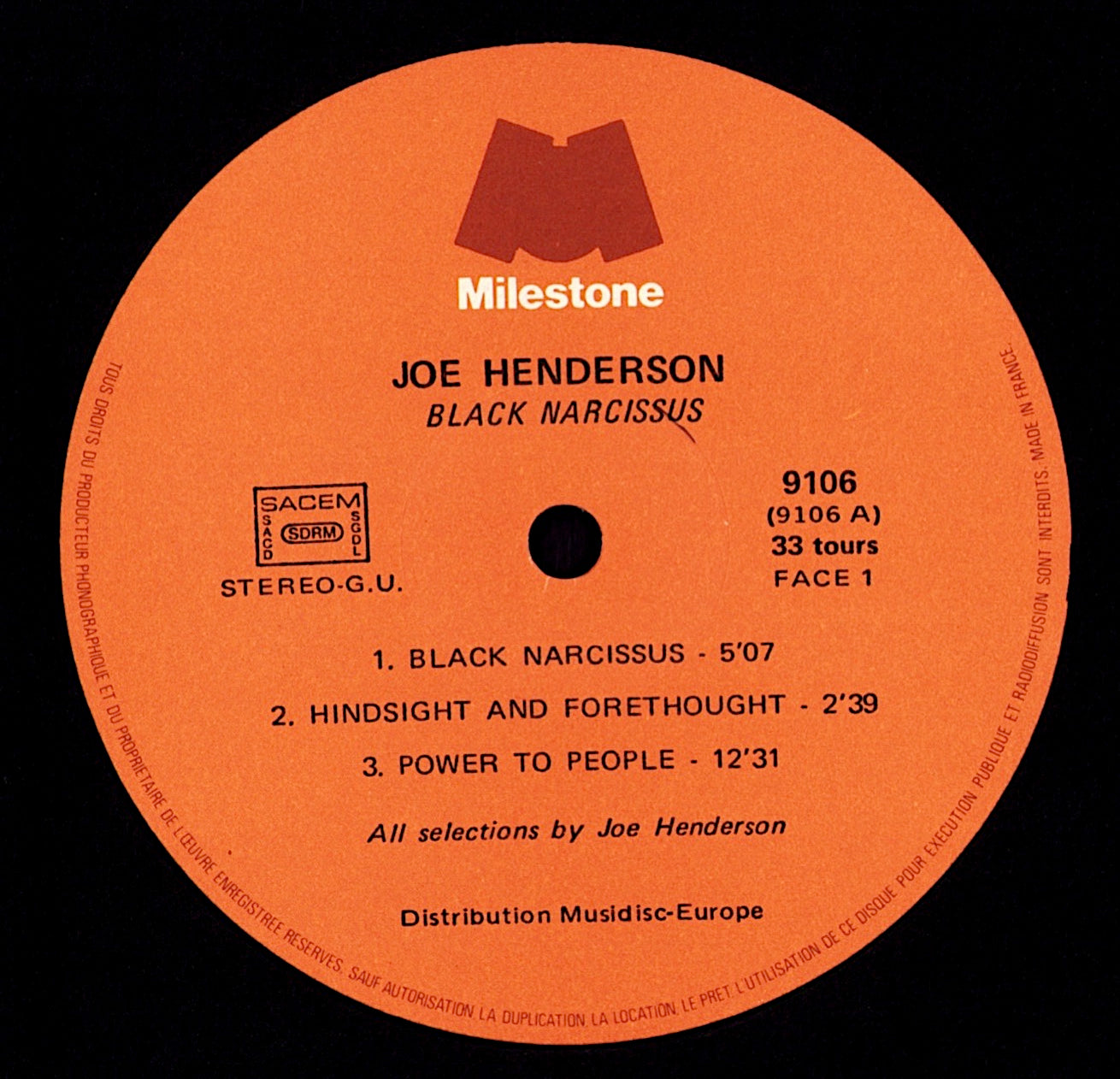 Joe Henderson – Black Narcissus Vinyl LP