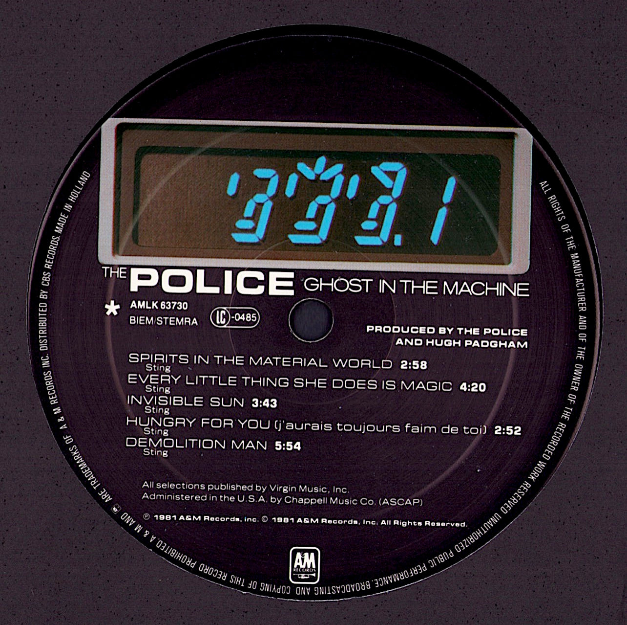 The Police - Ghost In The Machine Vinyl LP