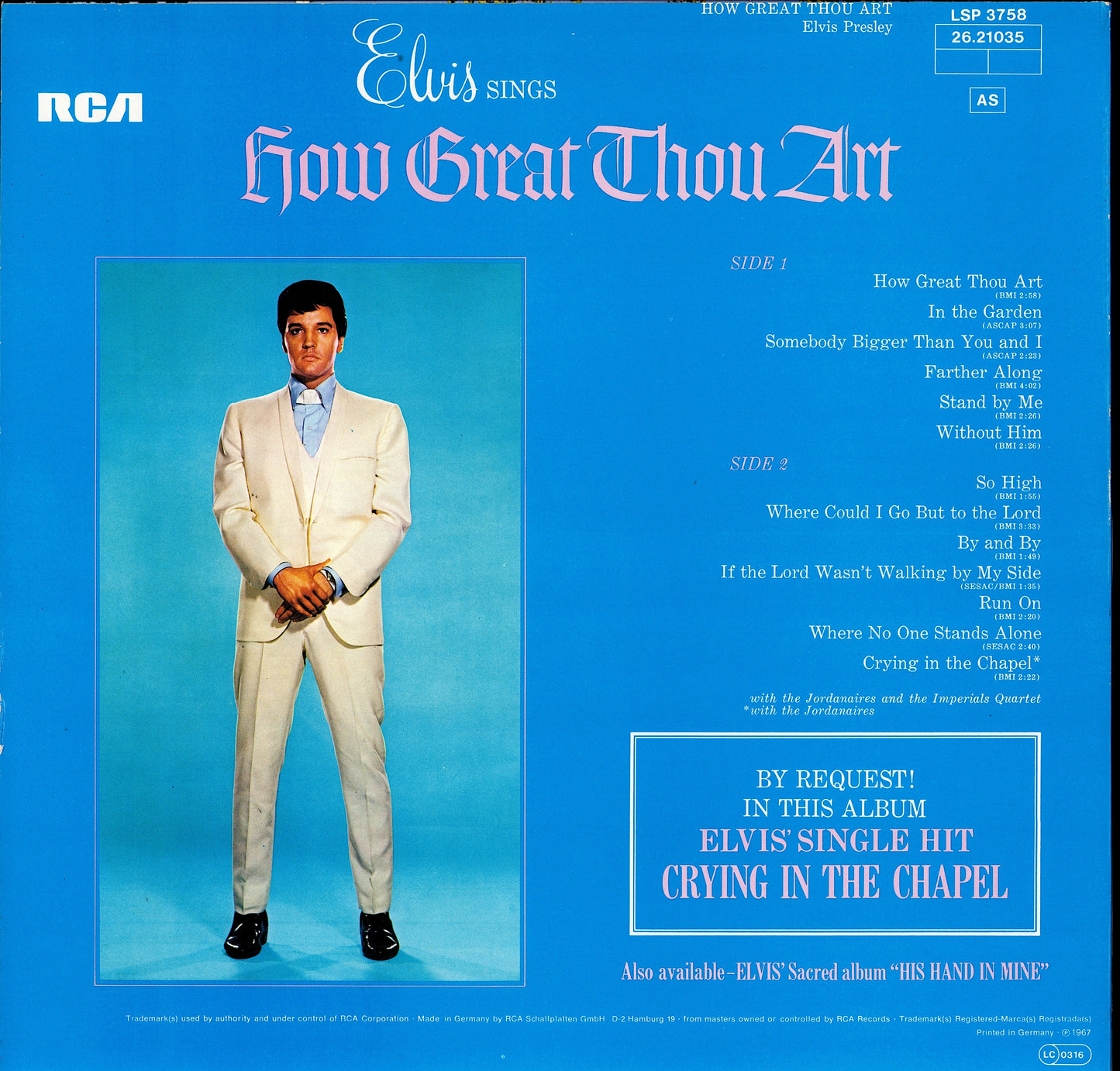 Elvis Presley - How Great Thou Art (Vinyl LP | DE Reissue | 1977)