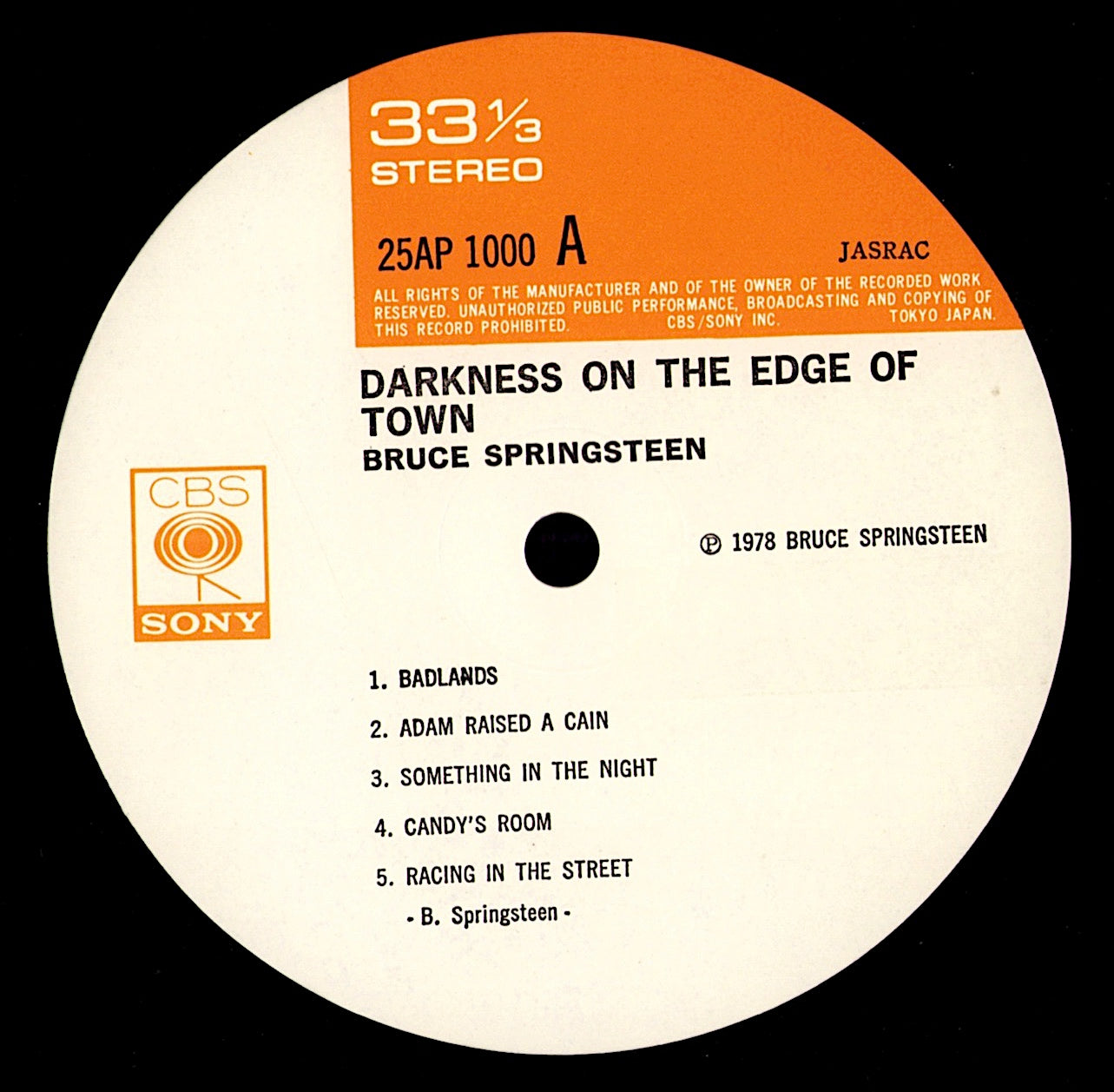 Bruce Springsteen - Darkness On The Edge Of Town Vinyl LP | EU Reissue | Nice Price Kopie