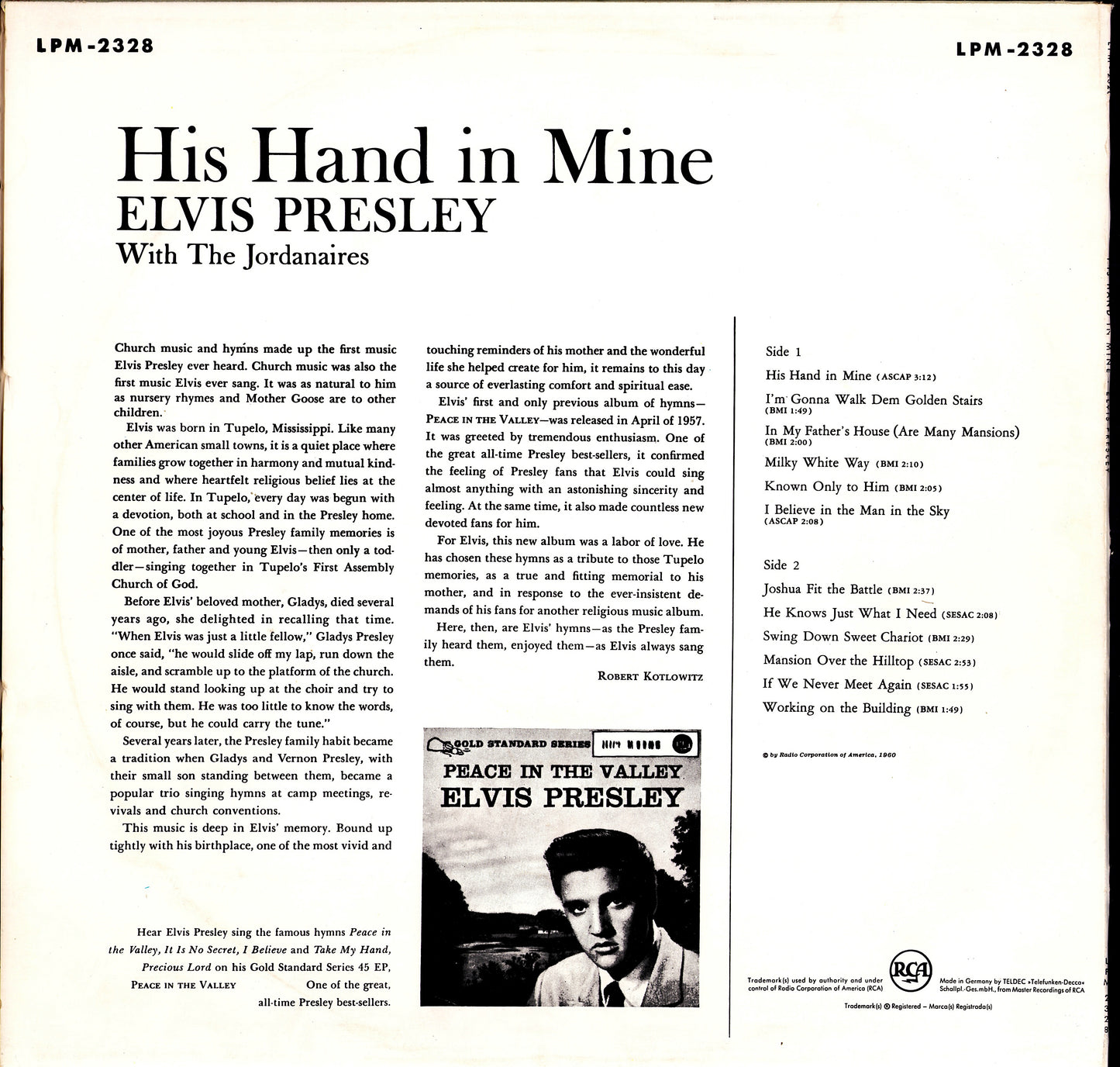 Elvis Presley - His Hand In Mine (Vinyl LP | DE Reissue)