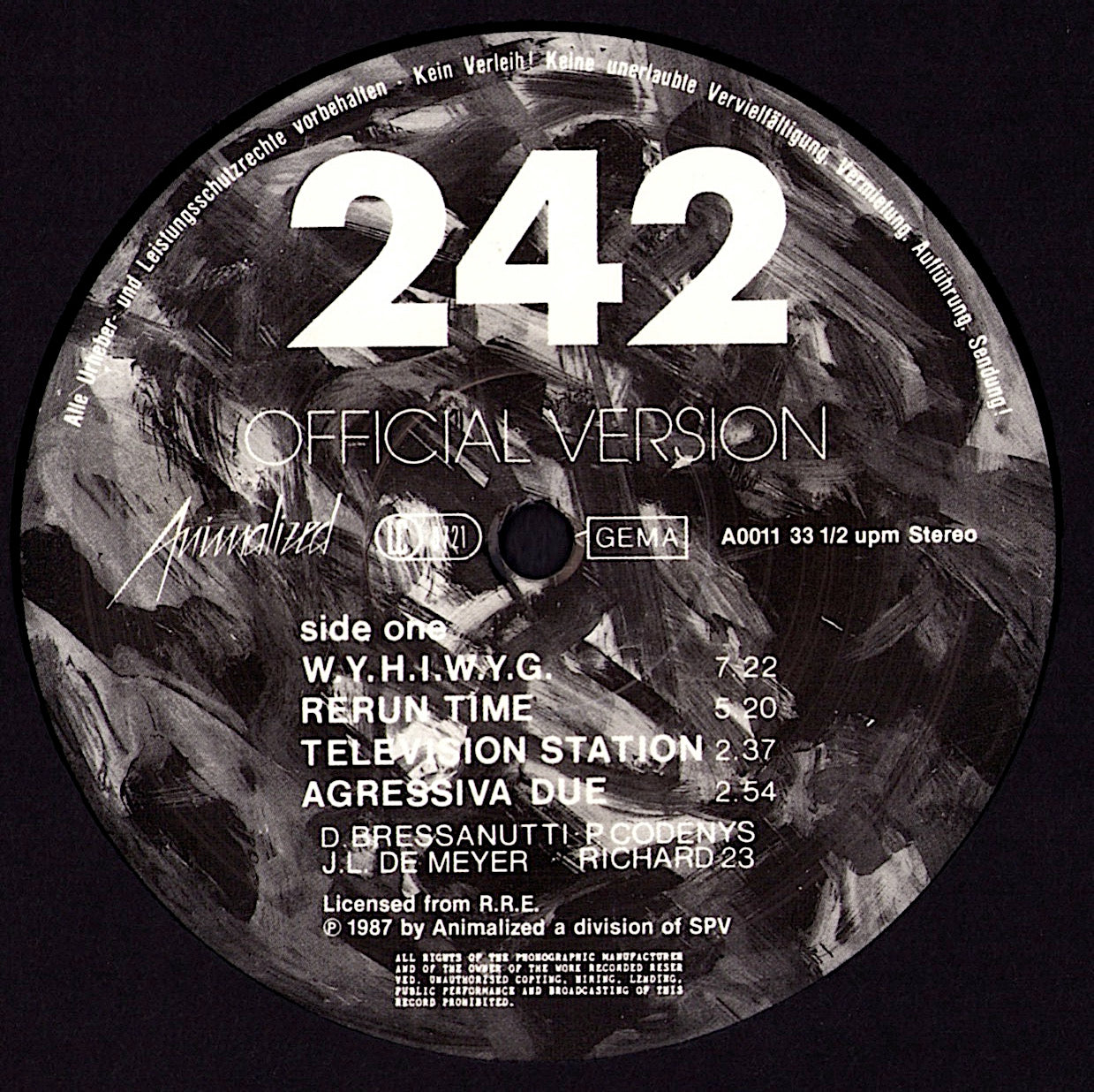 Front 242 – Official Version Vinyl LP