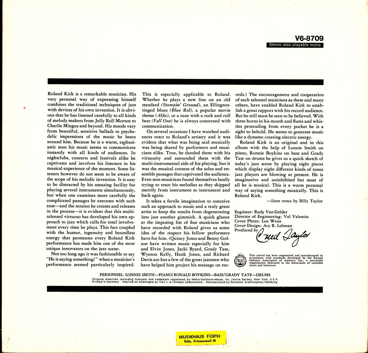 Wynton Kelly Trio / Wes Montgomery - Smokin' At The Half Note Vinyl LP | German Pressing | 1966 Kopie