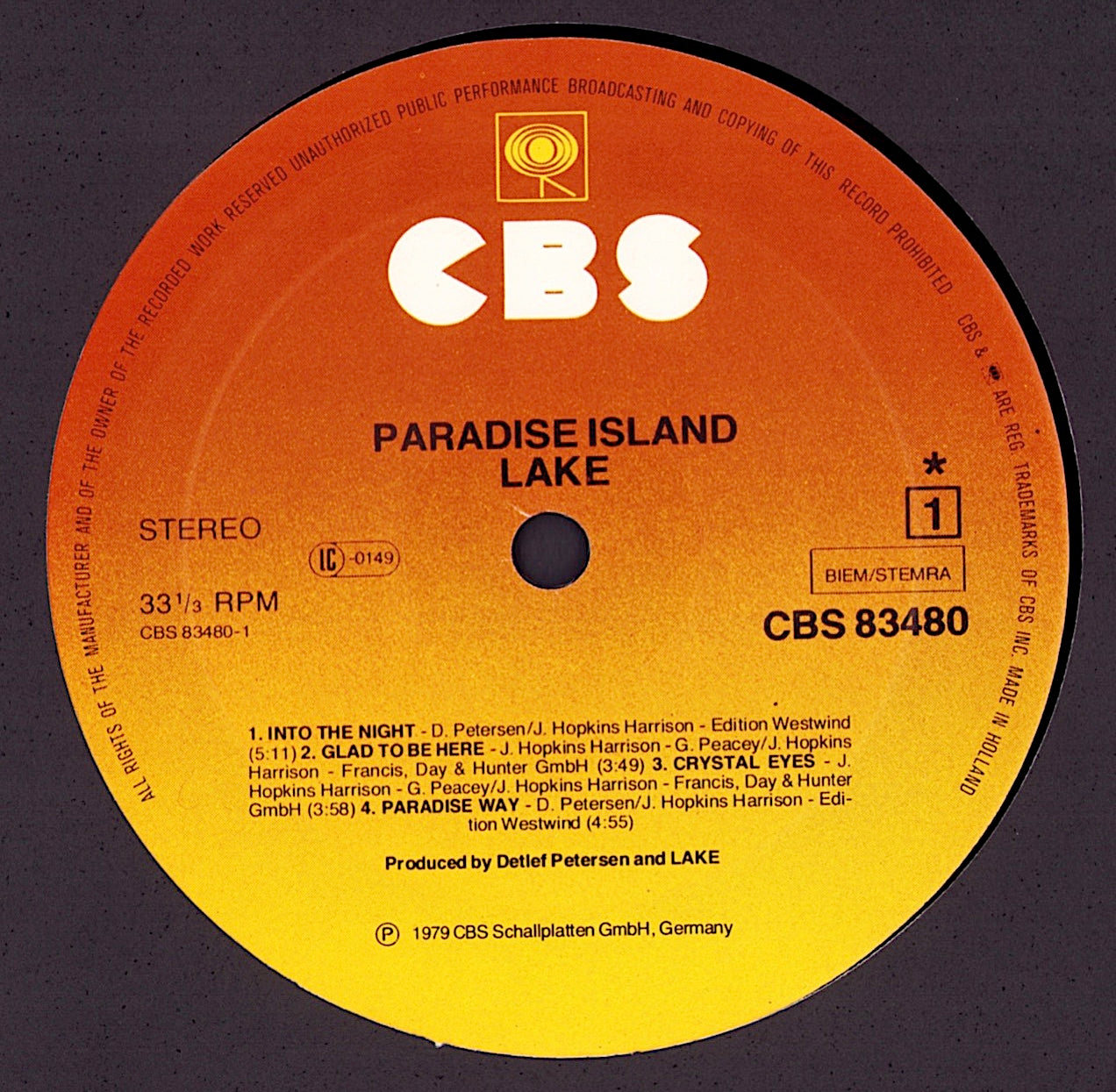 Lake – Paradise Island Vinyl LP