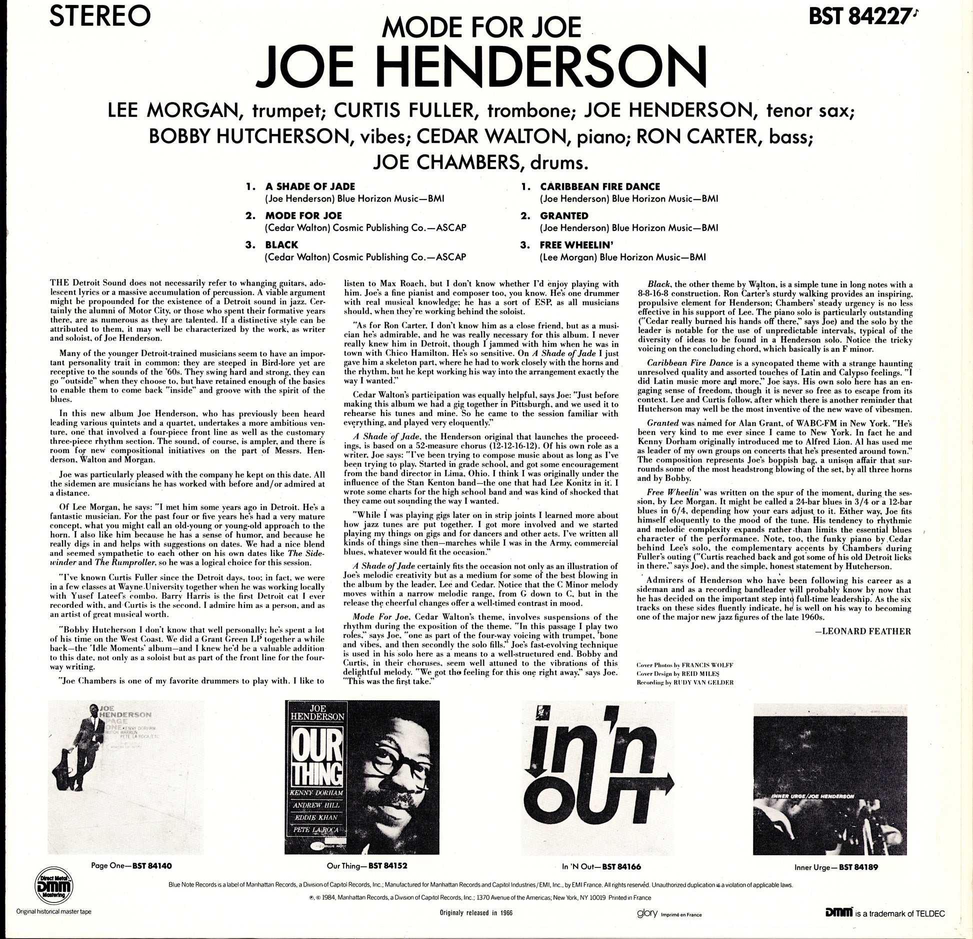 Joe Henderson – Mode For Joe Vinyl LP