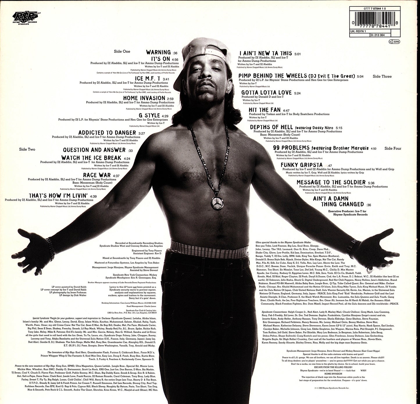 Ice-T - Home Invasion (2x Vinyl LP | UK & EU Original | 1993)