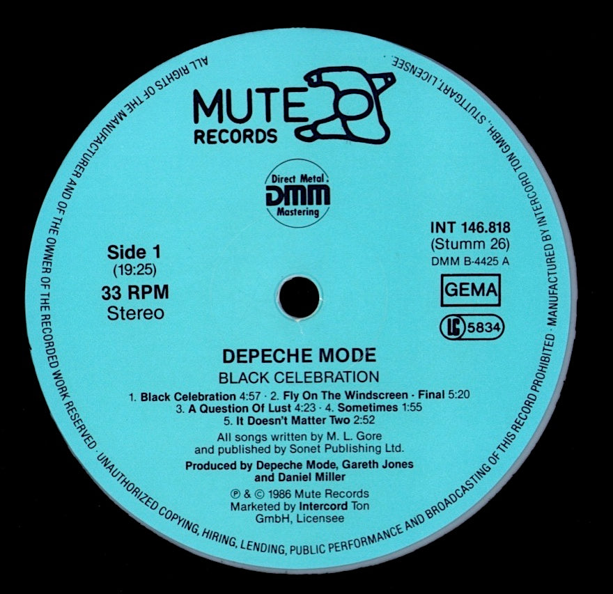 Depeche Mode - Black Celebration Grey Vinyl LP