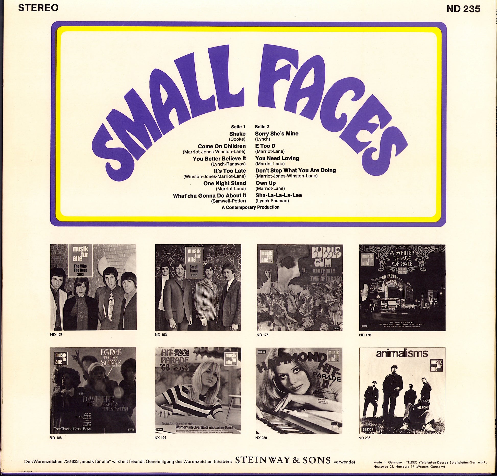 Small Faces – Small Faces Vinyl LP