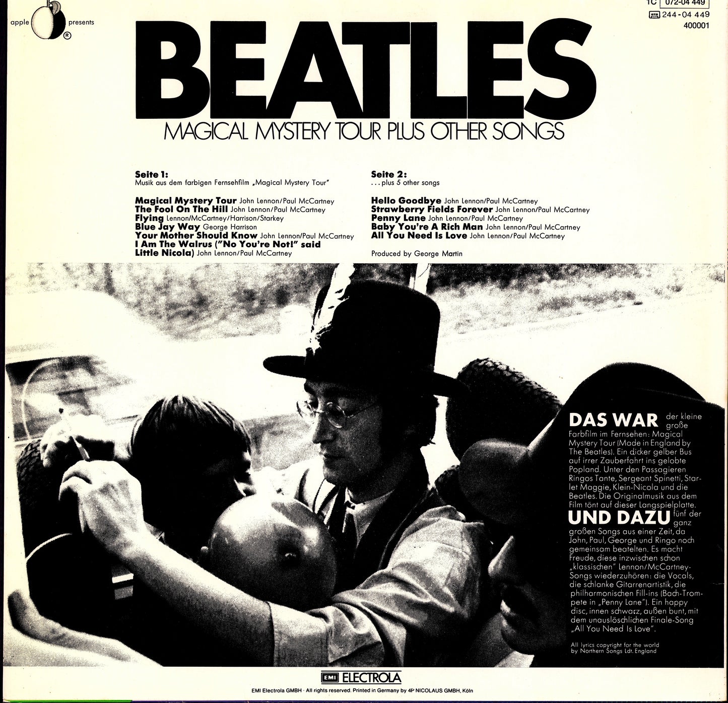 The Beatles - Magical Mystery Tour Plus Other Songs (Vinyl LP | DE Reissue | 1977)