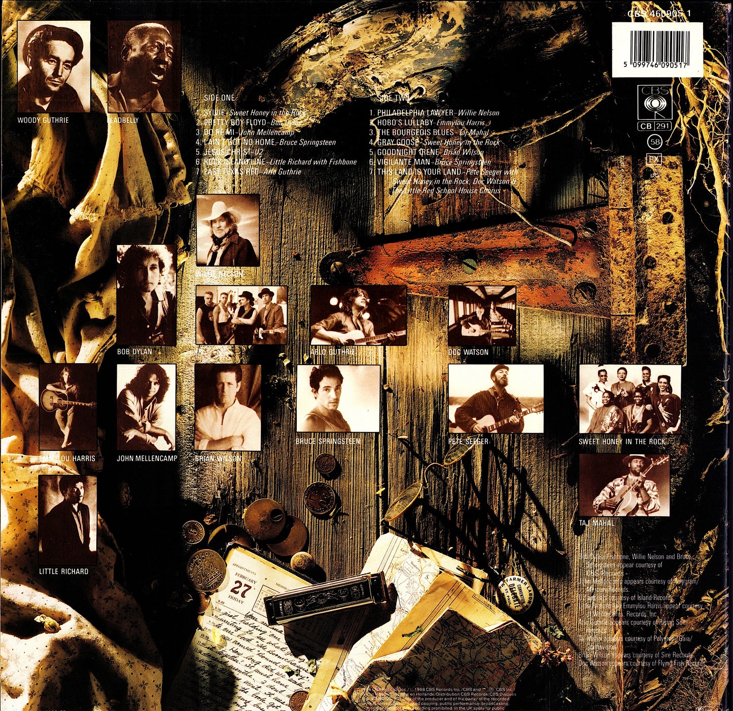 Folkways: A Vision Shared - A Tribute To Woody Guthrie And Leadbelly (Vinyl LP | EU Original | 1988)