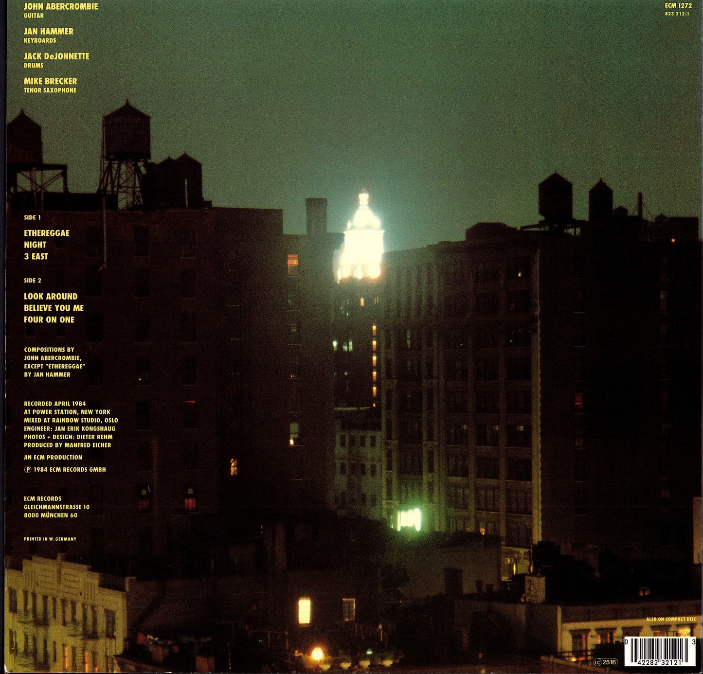 John Abercrombie ‎- Night Vinyl LP Kopie