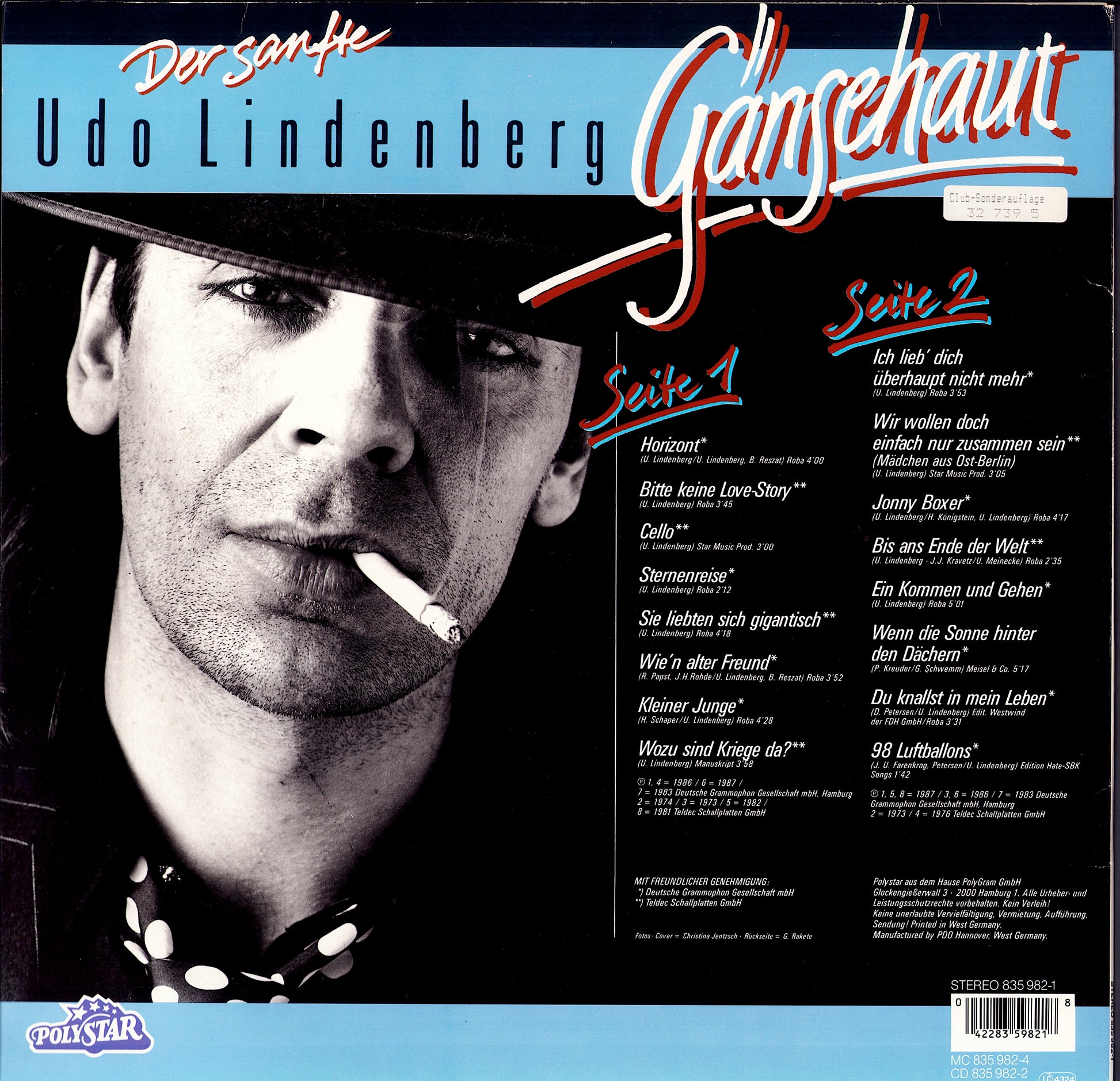 Udo Lindenberg – Gänsehaut Vinyl LP