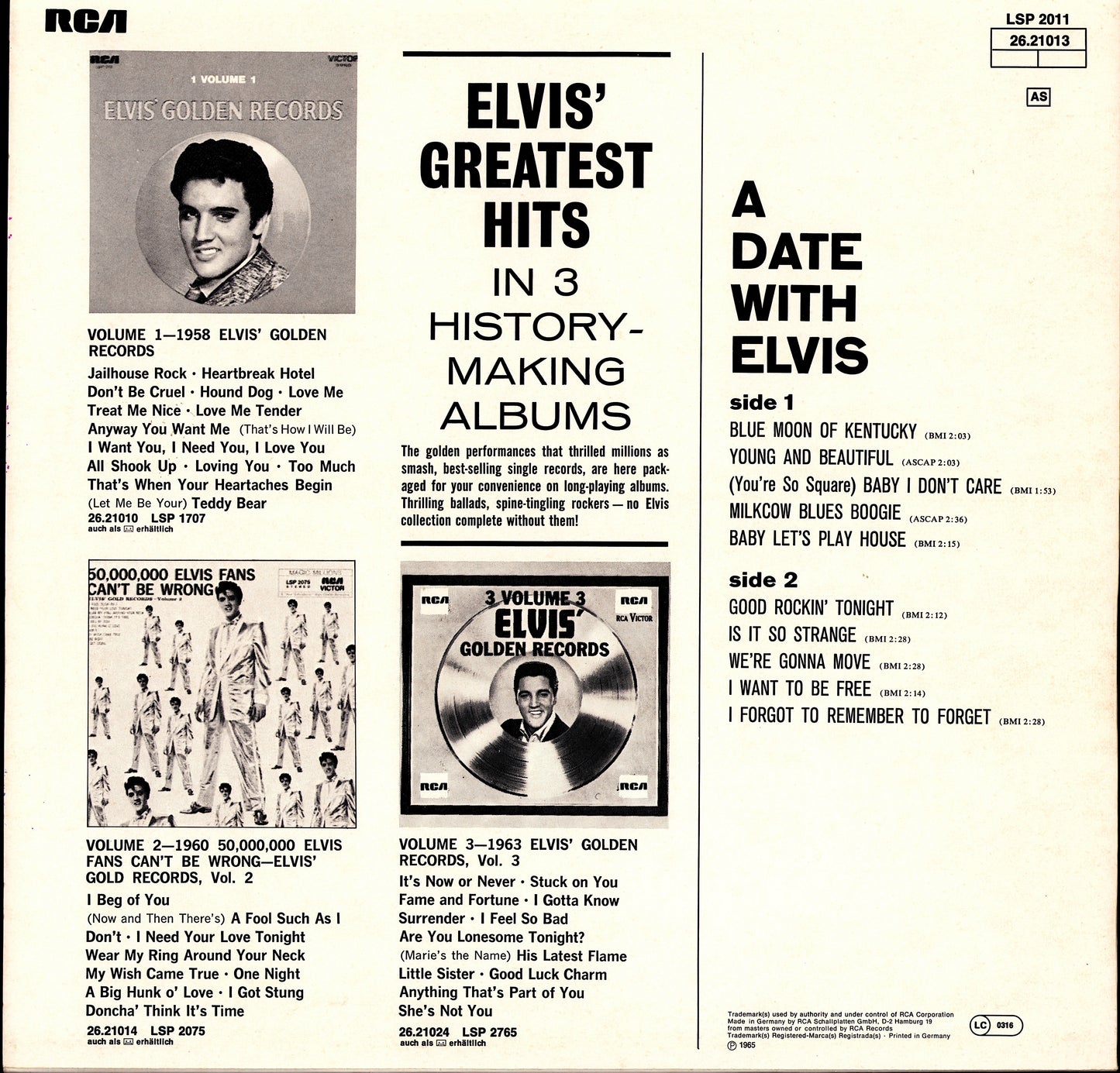 Elvis Presley - A Date With Elvis (Vinyl LP | DE Reissue)