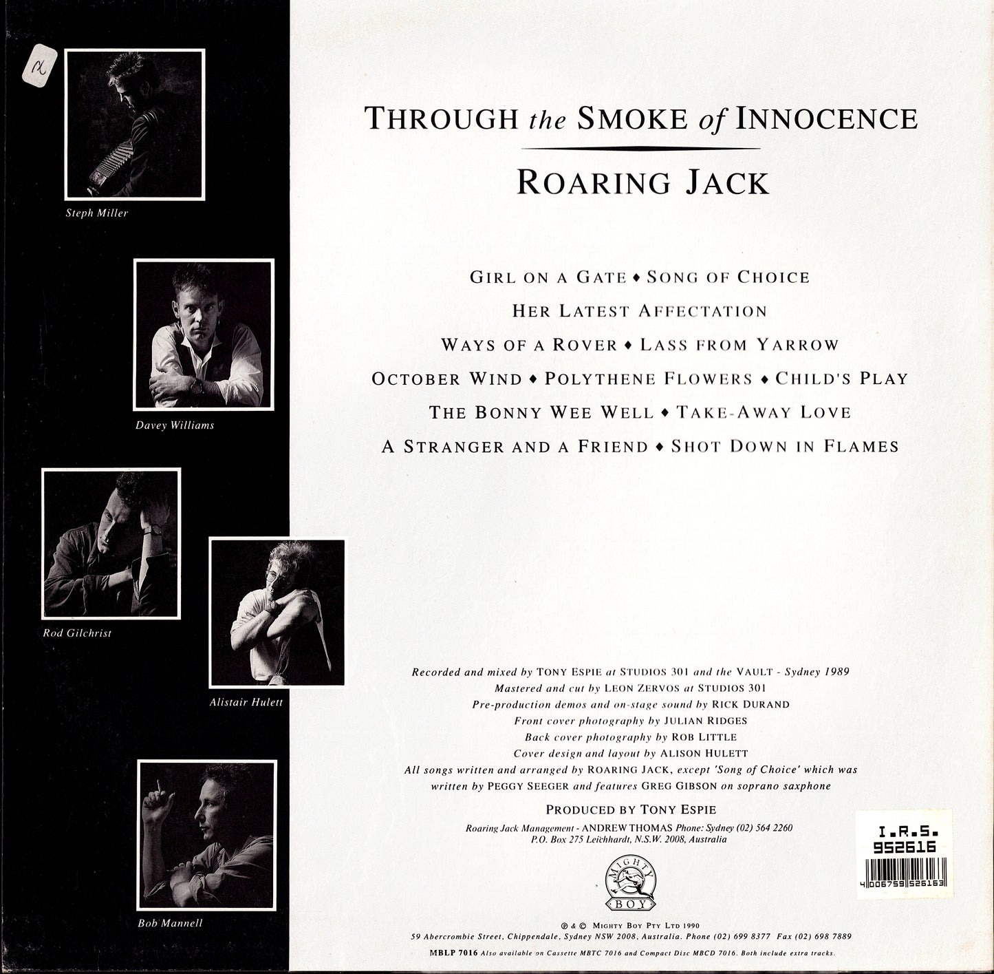 Roaring Jack – Through The Smoke Of Innocence Vinyl LP