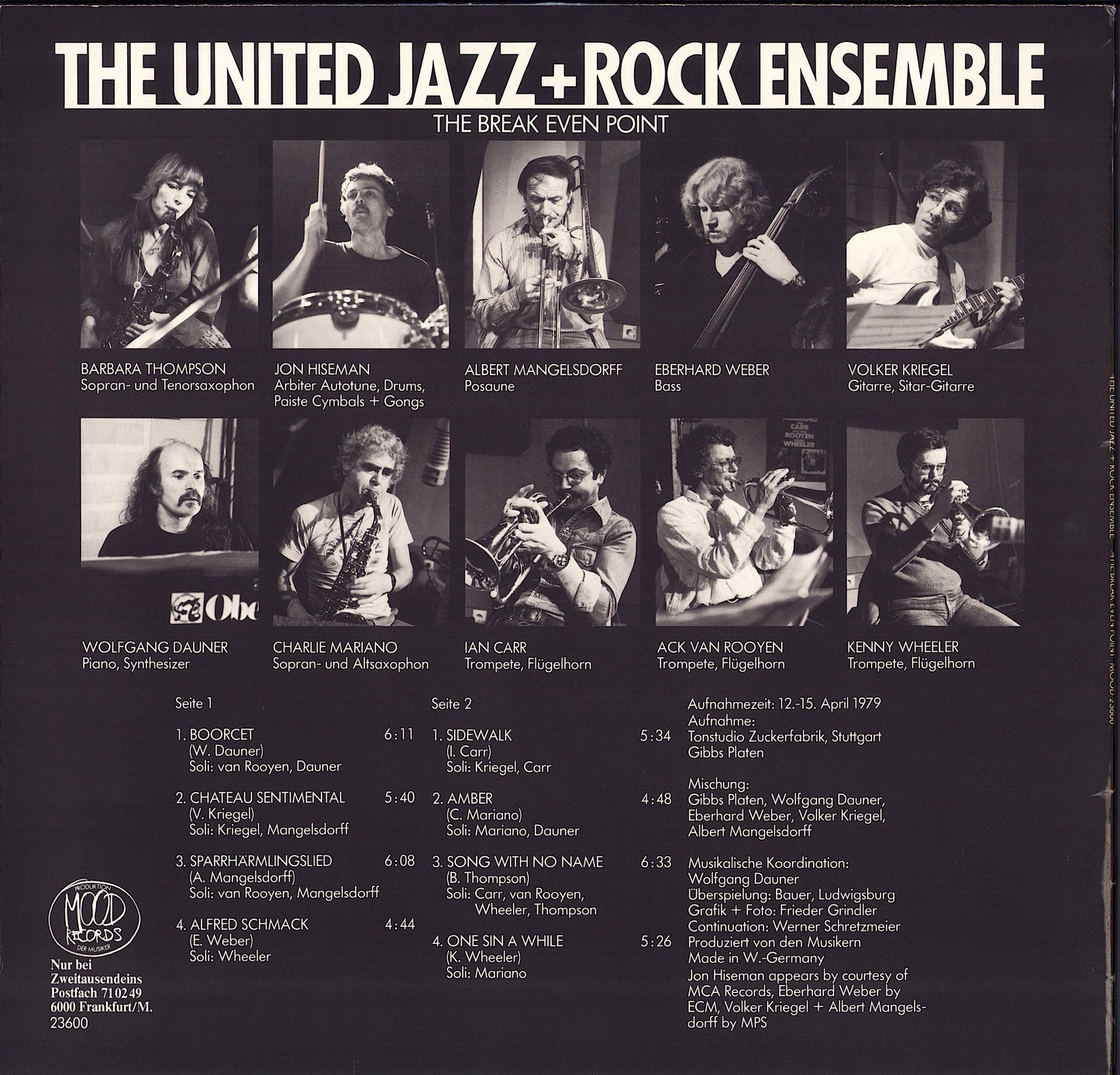 The United Jazz+Rock Ensemble – The Break Even Point Vinyl LP