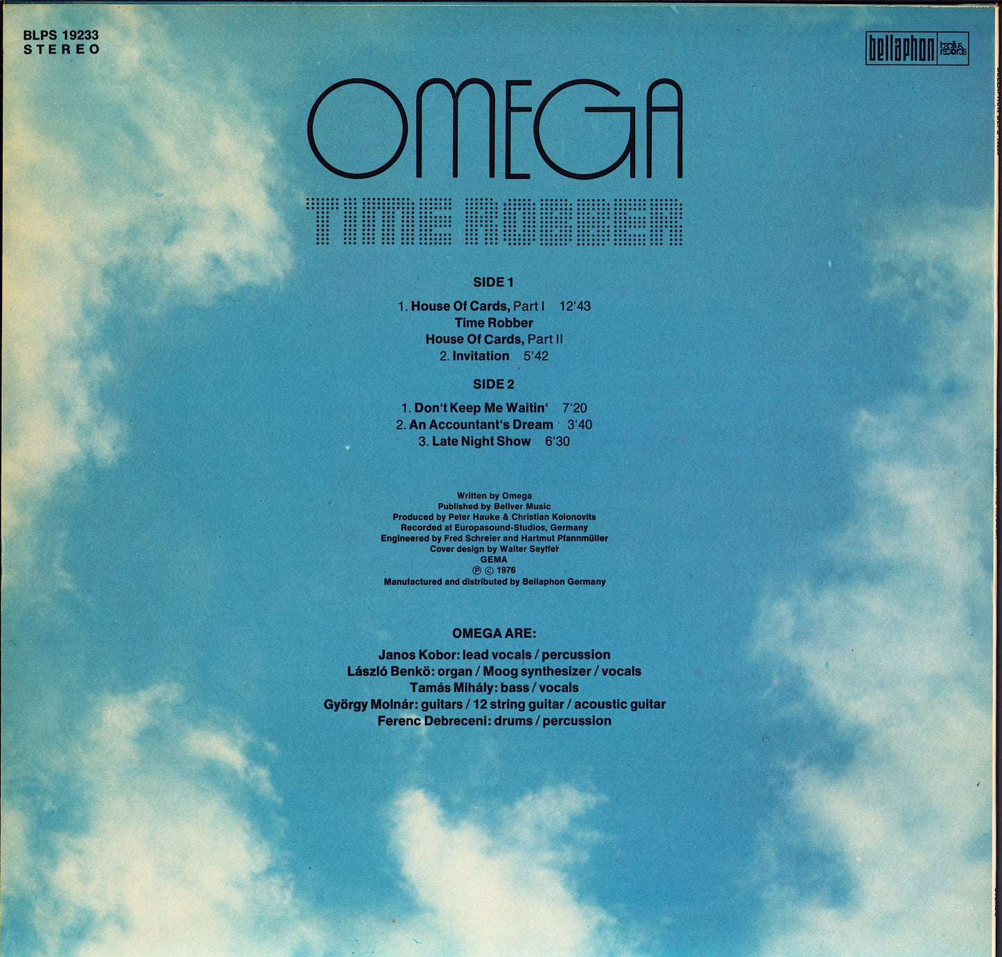 Omega - Time Robber Vinyl LP