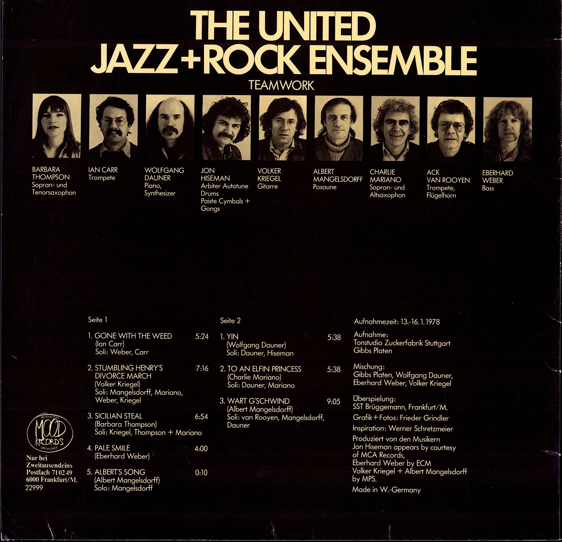 The United Jazz+Rock Ensemble - Teamwork